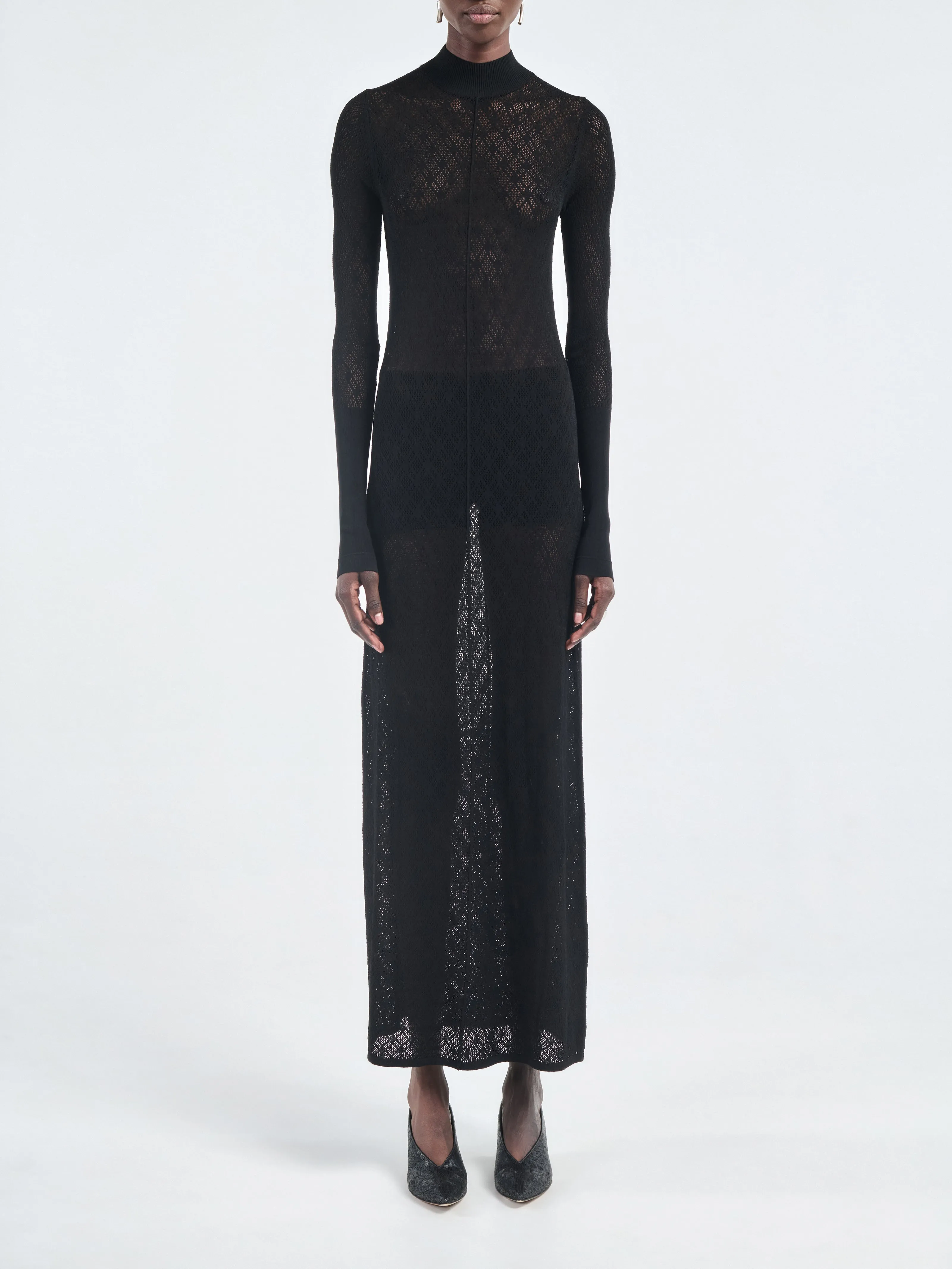 Lace Mock Dress in Black sold by MARIA McMANUS product image thumbnail 2
