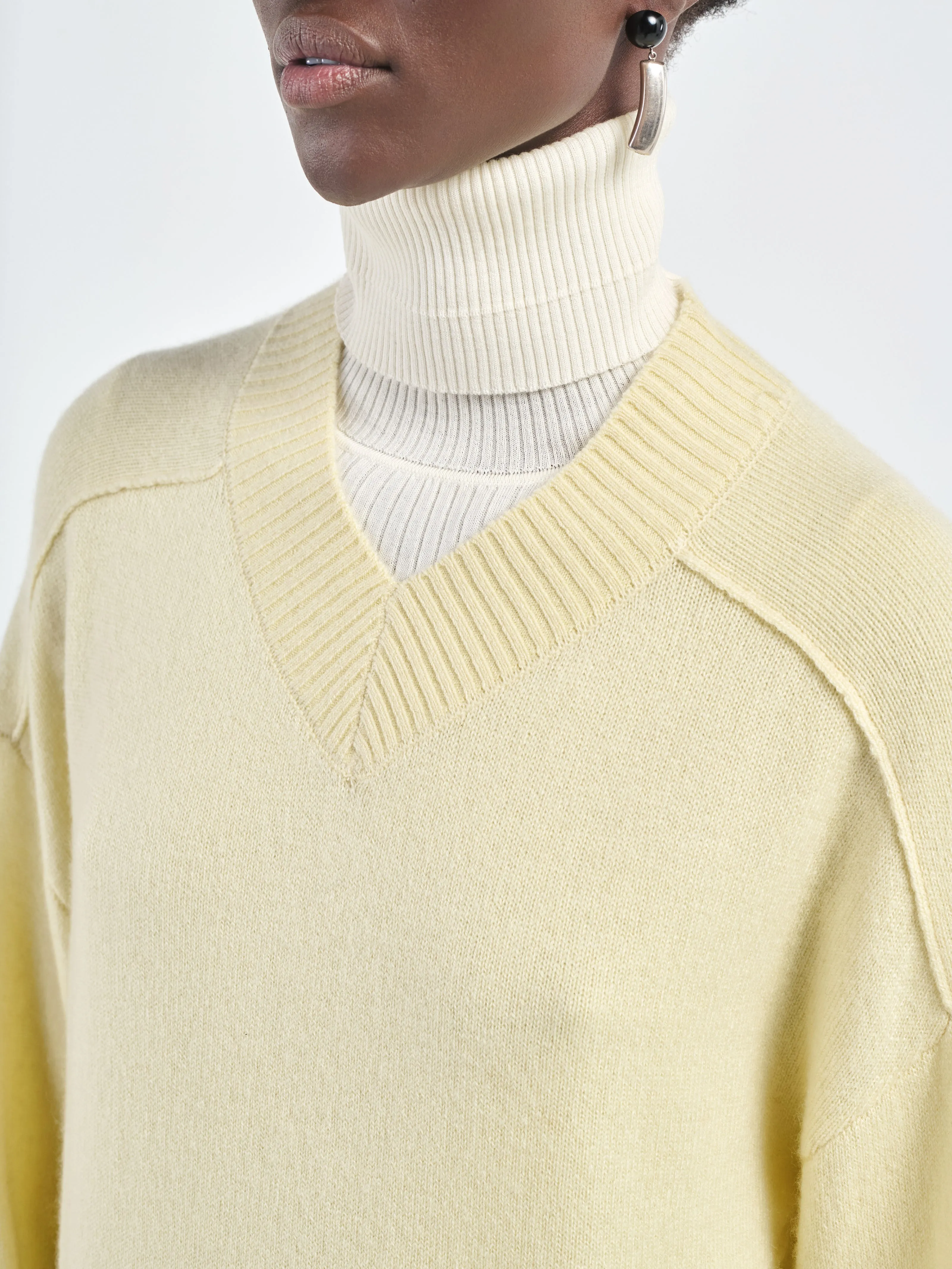 High V Neck Sweater in Primrose sold by MARIA McMANUS product image thumbnail 4