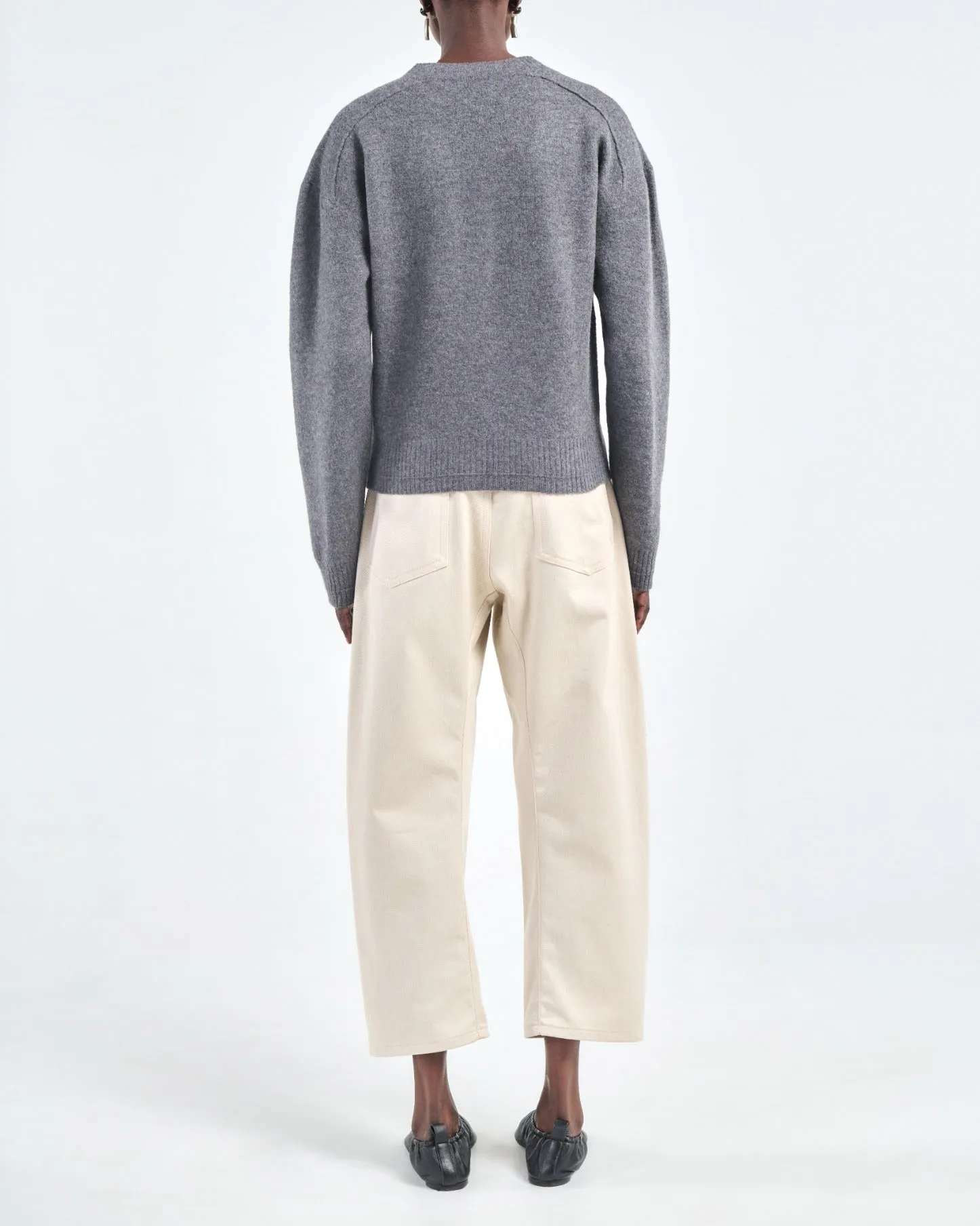High V Neck Sweater in Charcoal sold by MARIA McMANUS product image thumbnail 3