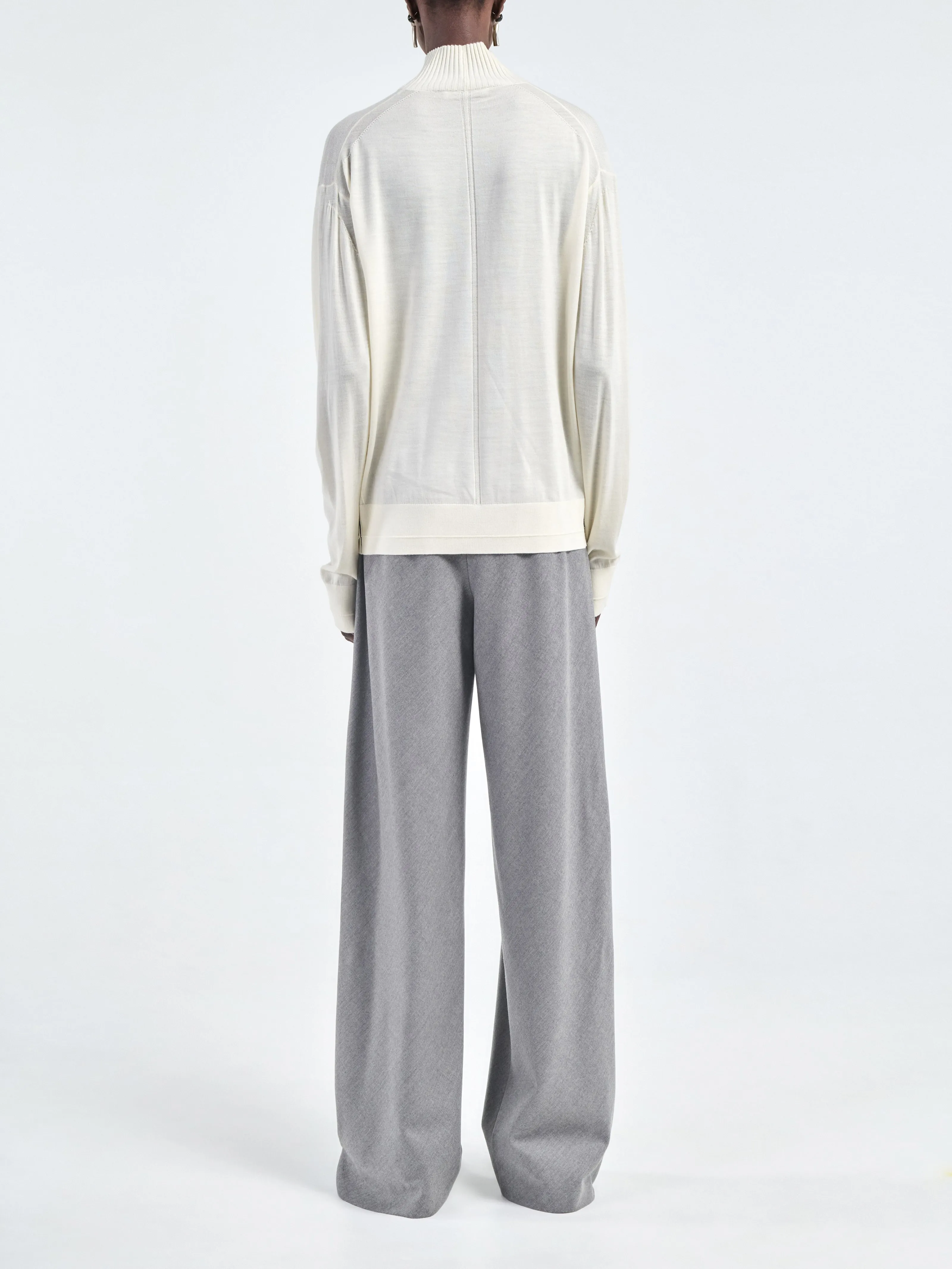 Fine Gauge Mock Neck in Ivory sold by MARIA McMANUS product image thumbnail 2