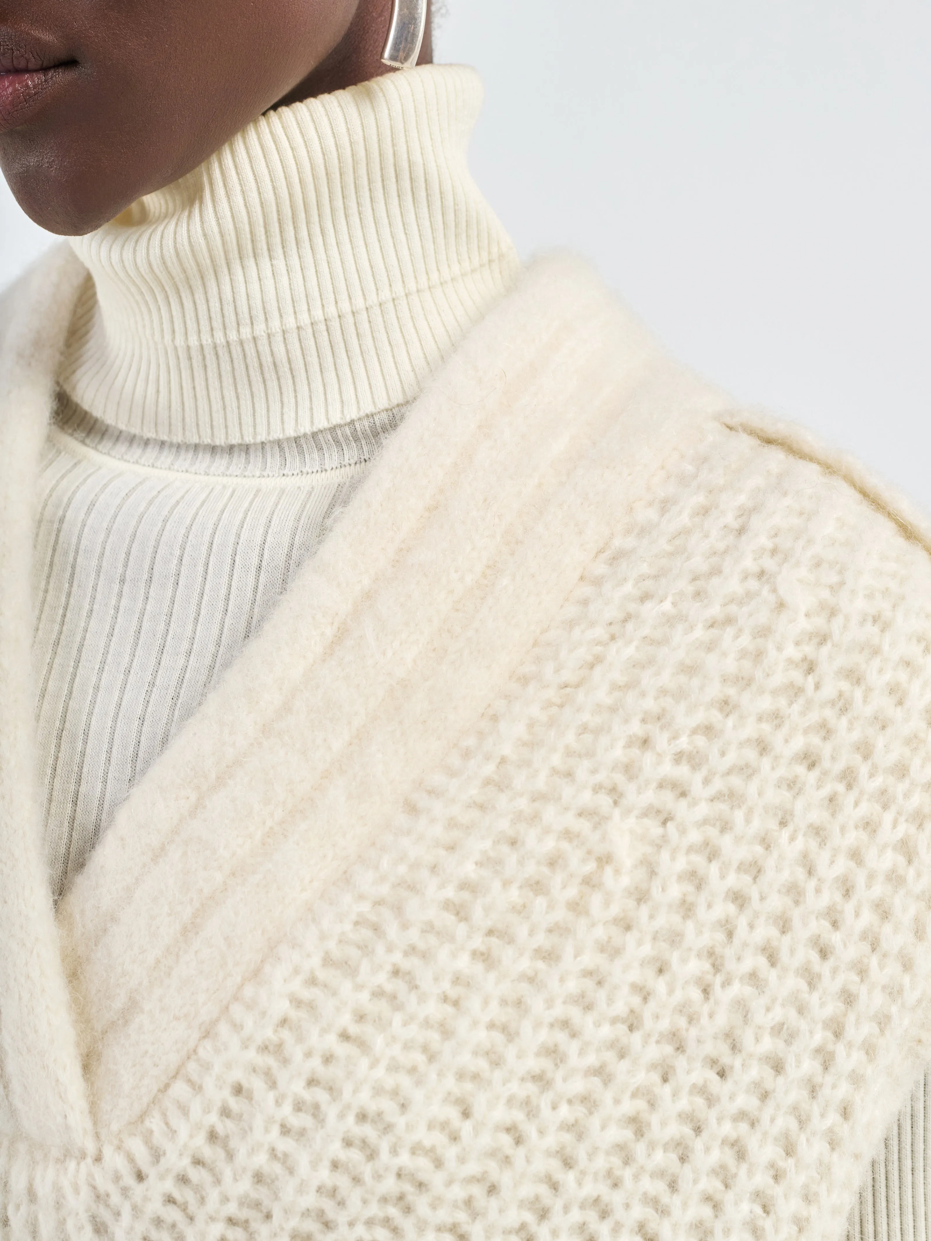 Cocoon Cape in Ivory sold by MARIA McMANUS product image thumbnail 5