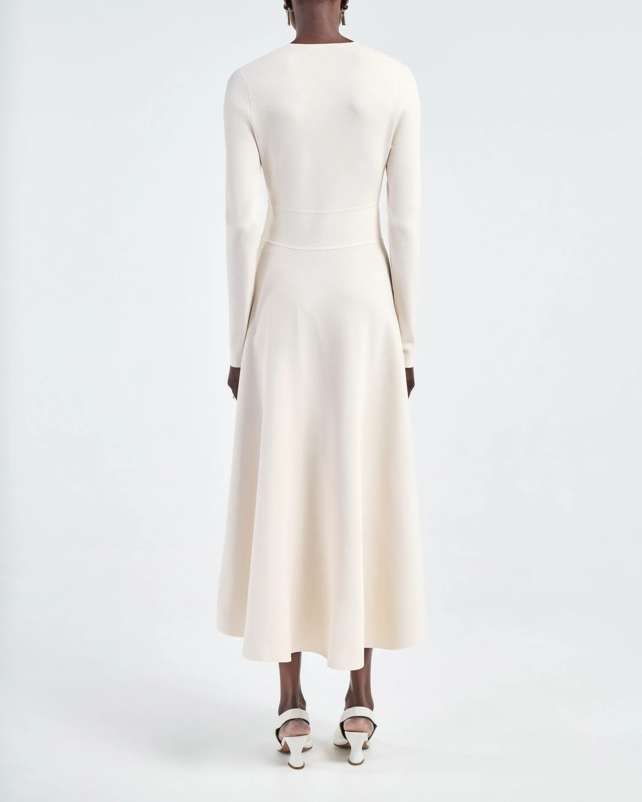 Button Front Dress in Ivory sold by MARIA McMANUS product image thumbnail 3