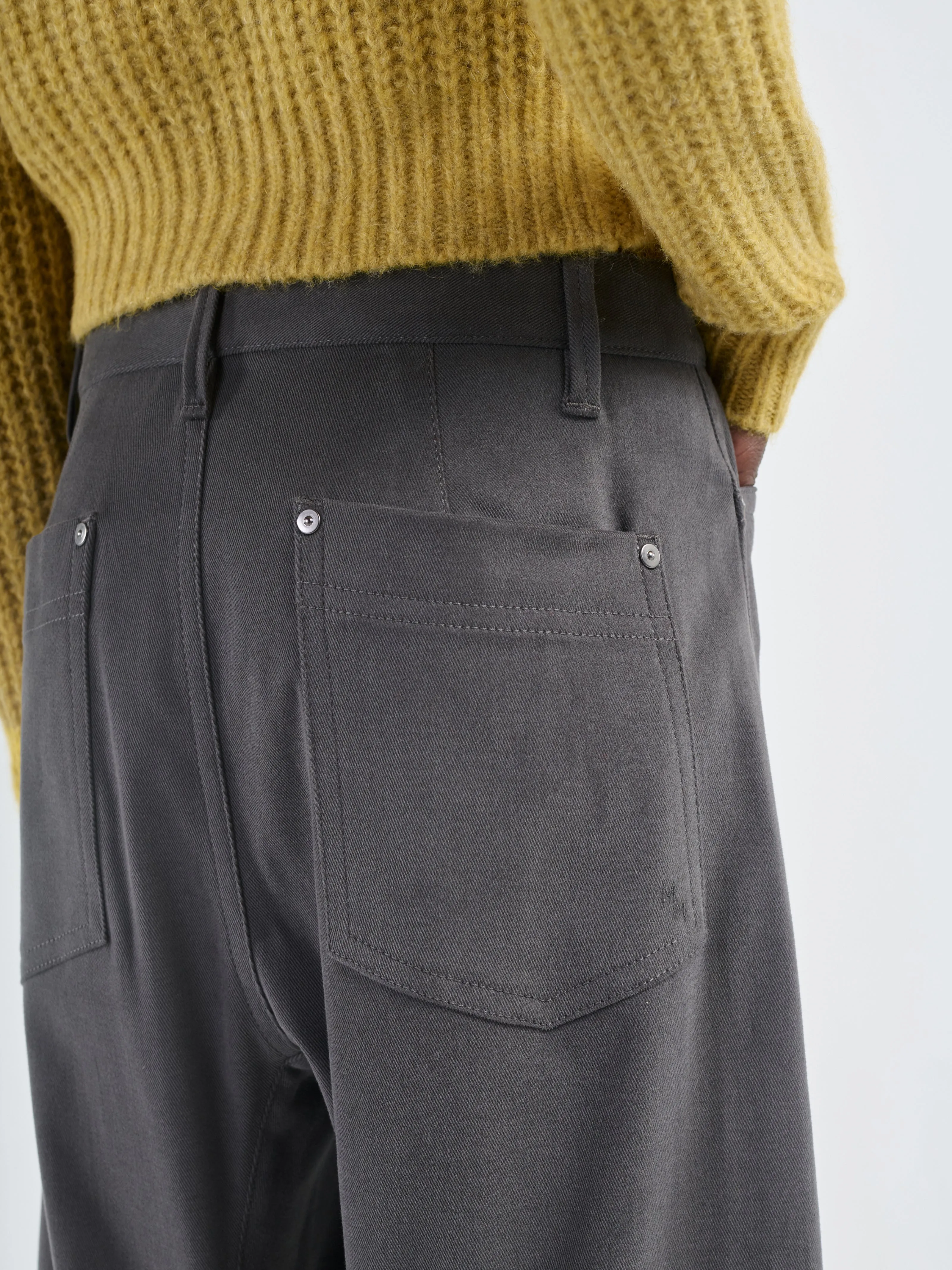 Bow Leg Crop Jean in Smoke Grey sold by MARIA McMANUS product image thumbnail 4