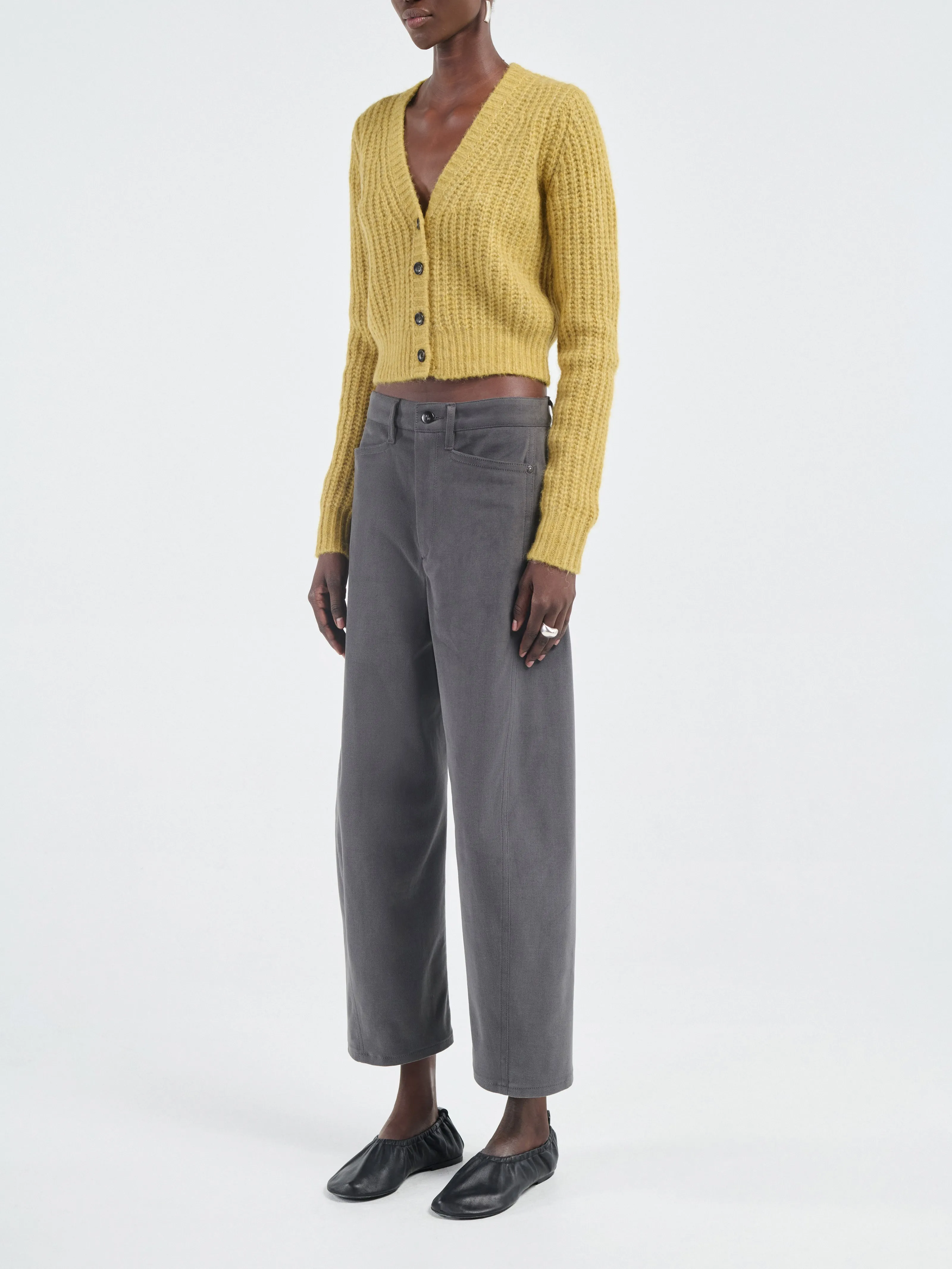 Bow Leg Crop Jean in Smoke Grey sold by MARIA McMANUS product image thumbnail 2
