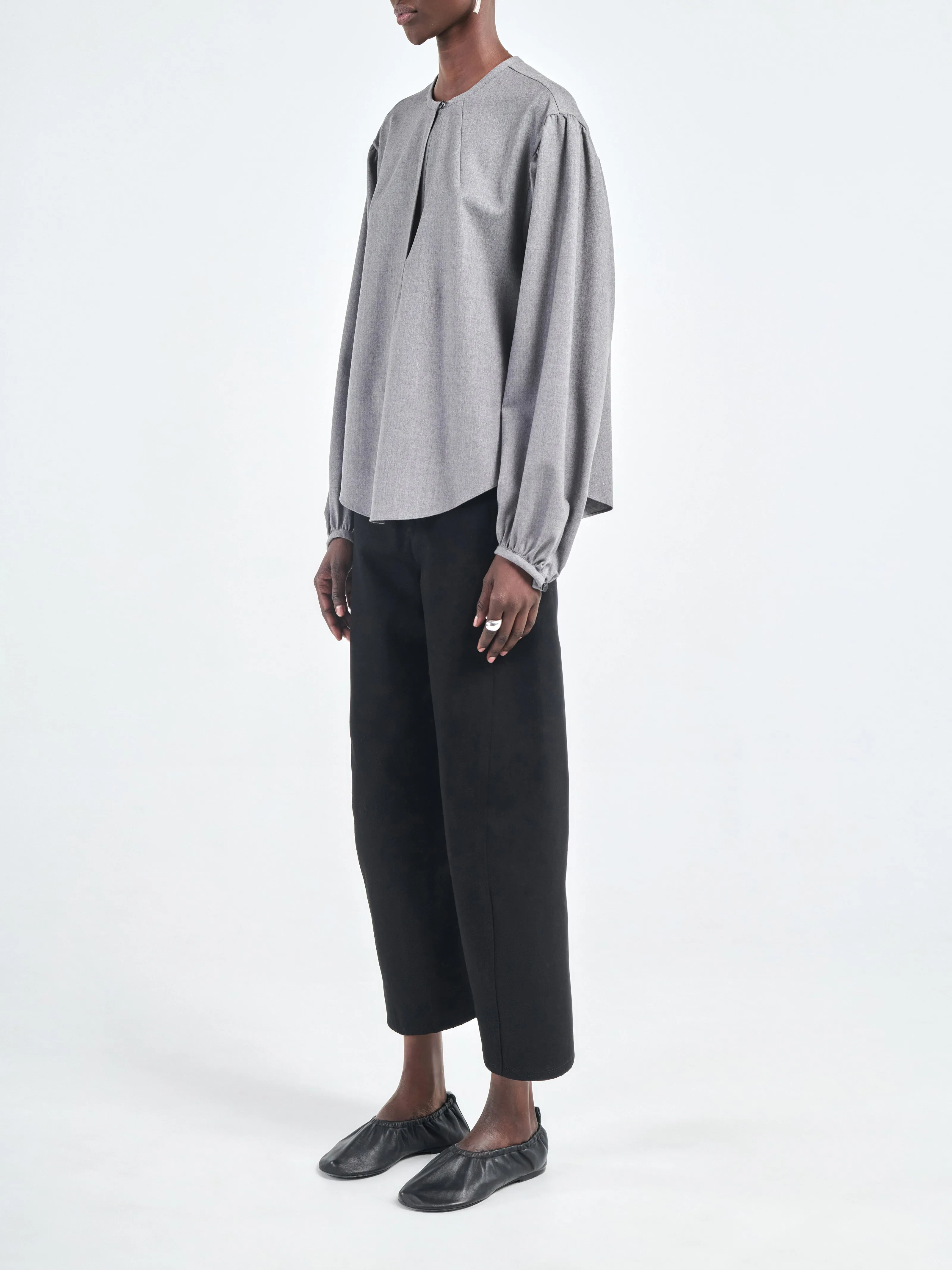 Bow Leg Crop Jean in Black Over Dye sold by MARIA McMANUS product image thumbnail 2