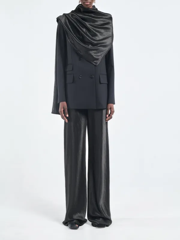 Double Breasted Cloak Blazer in Black sold by MARIA McMANUS