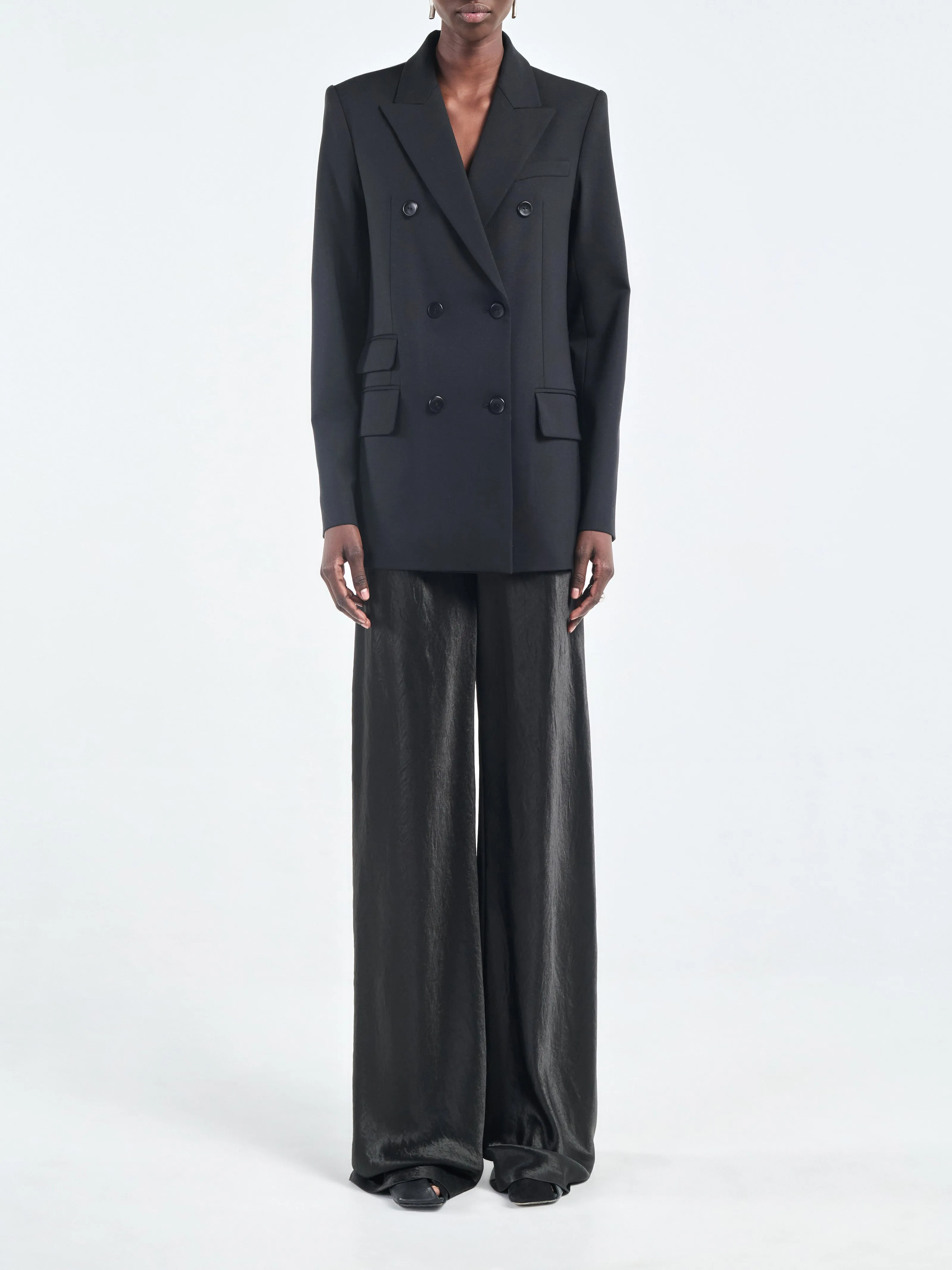 Double Breasted Cloak Blazer in Black sold by MARIA McMANUS product image thumbnail 2