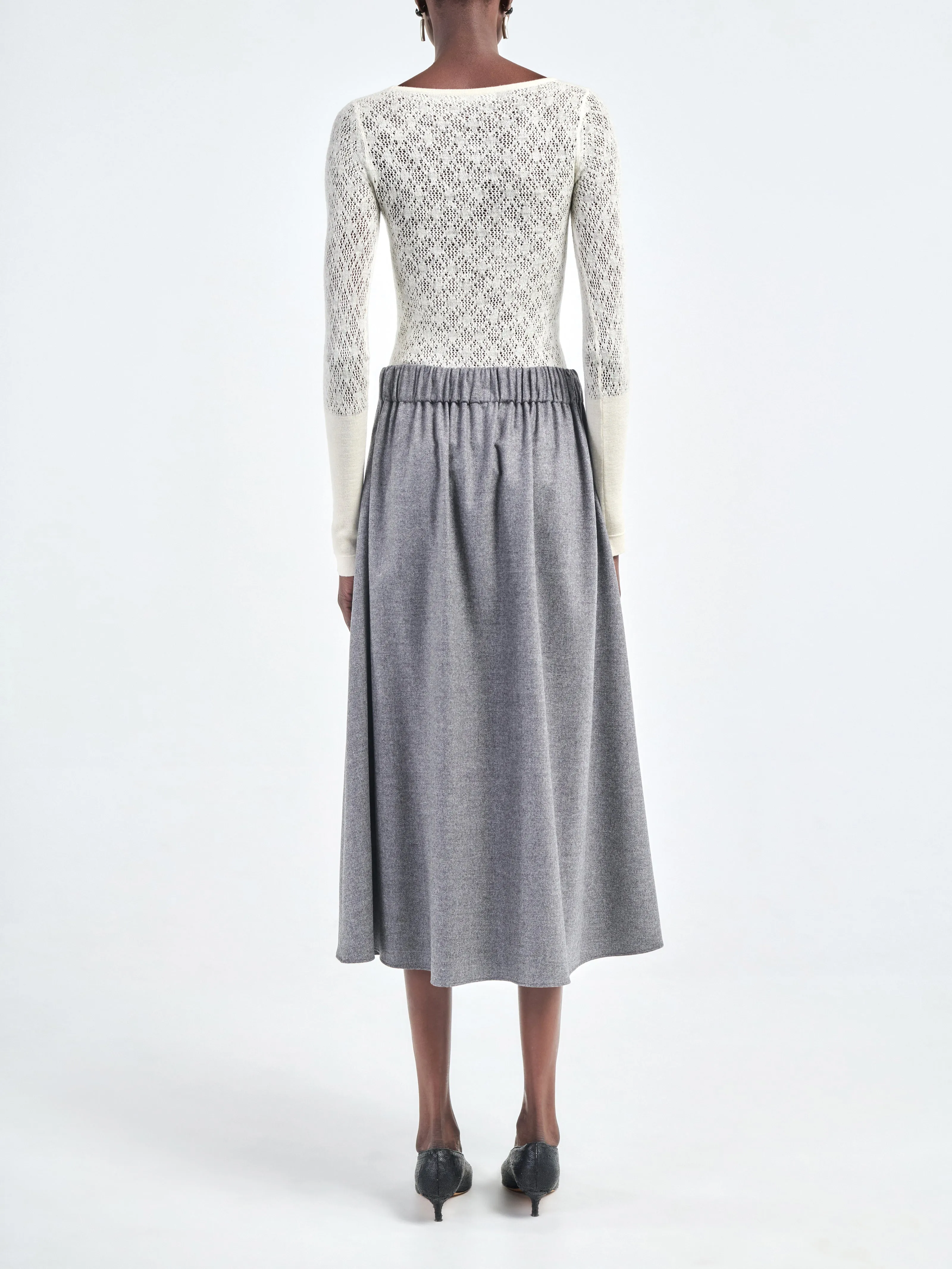 Scoop Lace Top in Ivory sold by MARIA McMANUS product image thumbnail 4