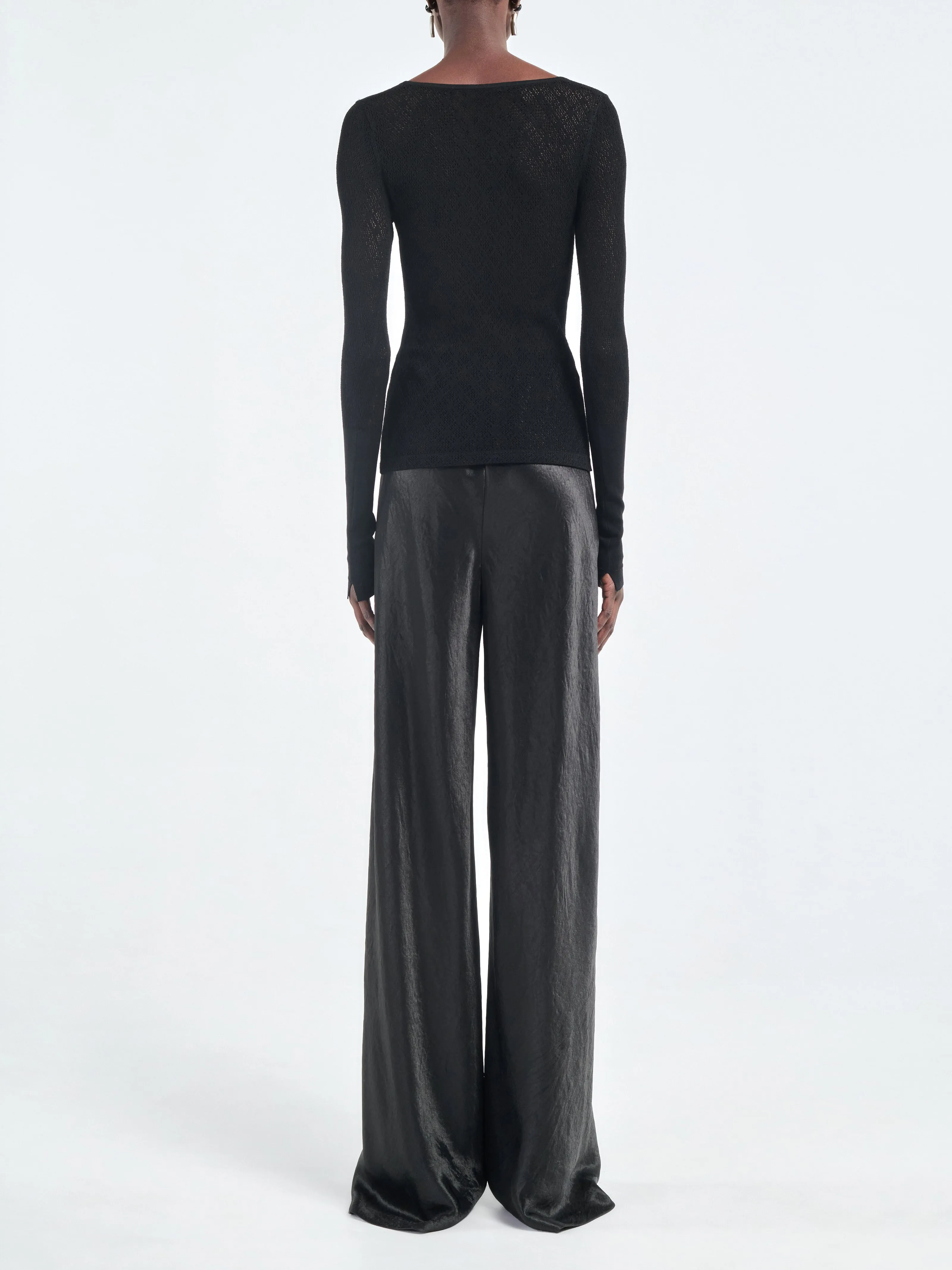 Scoop Lace Top in Black sold by MARIA McMANUS product image thumbnail 3