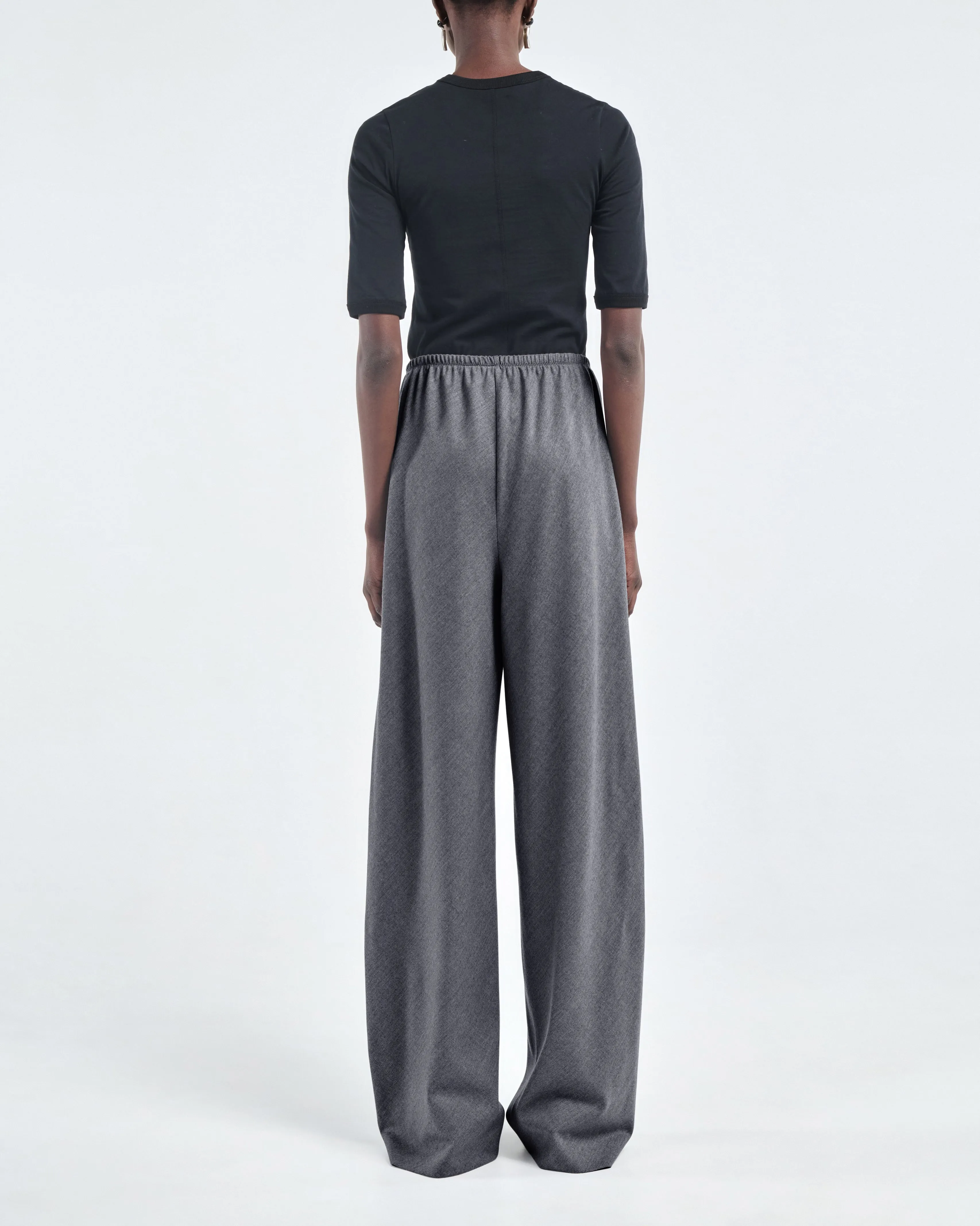 Bias Cut Trouser in Charcoal Tweed sold by MARIA McMANUS product image thumbnail 3