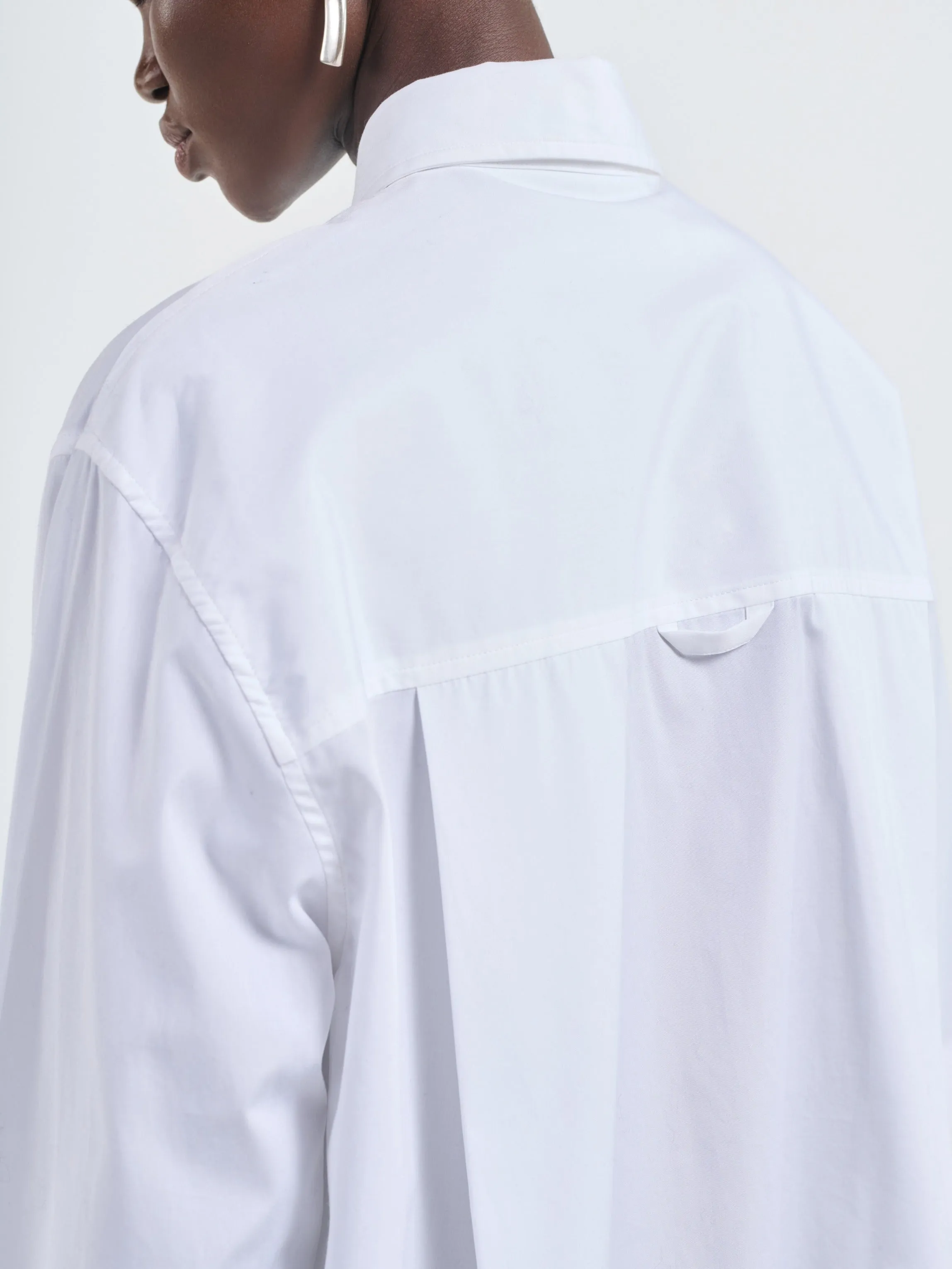 Oversized Tunic Shirt in Organic White sold by MARIA McMANUS product image thumbnail 4