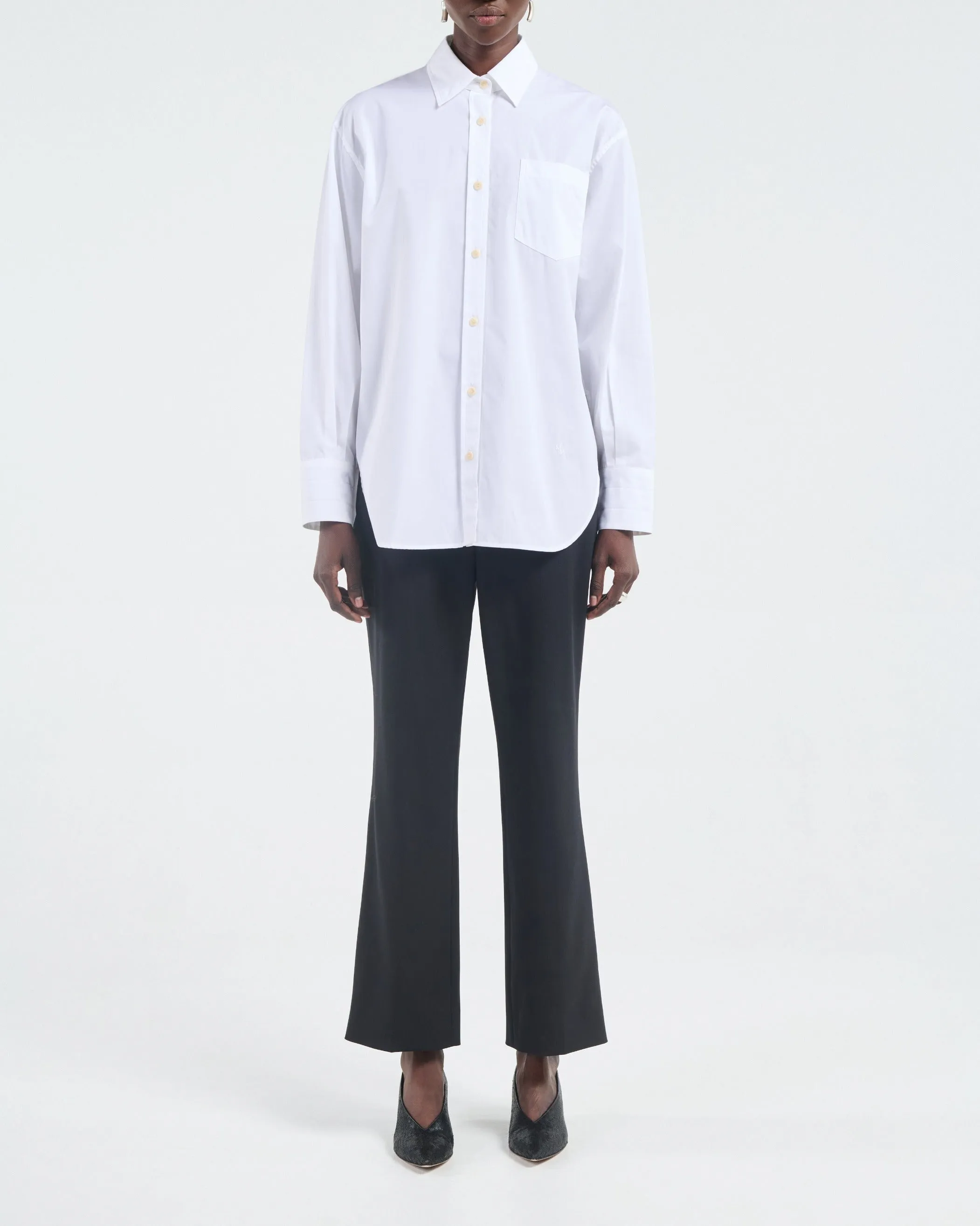 Oversized Tunic Shirt in Organic White sold by MARIA McMANUS product image thumbnail 5