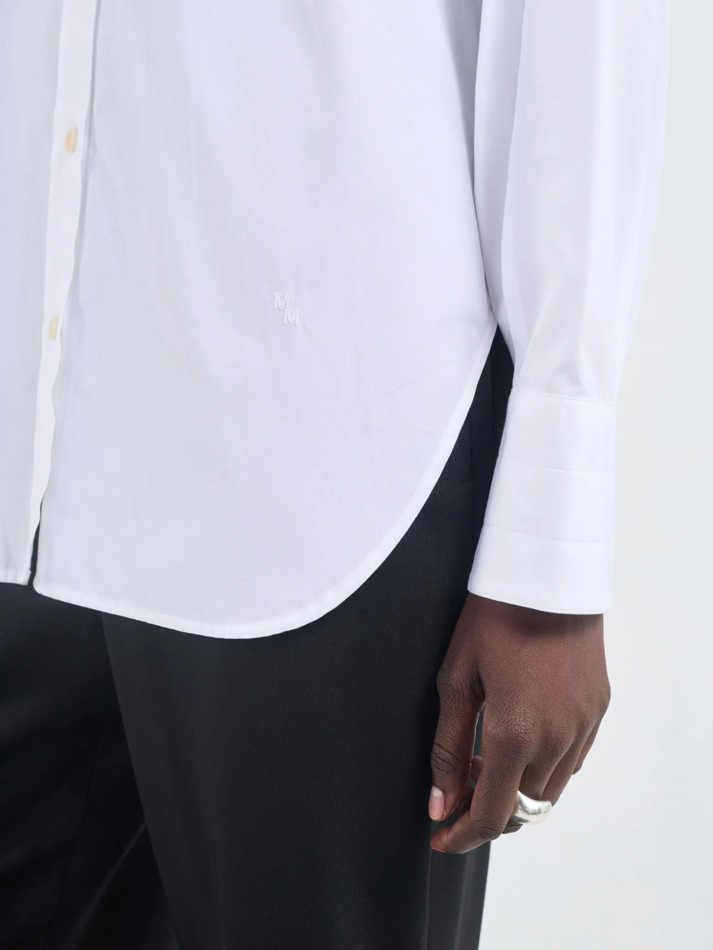 Oversized Tunic Shirt in Organic White sold by MARIA McMANUS product image thumbnail 3