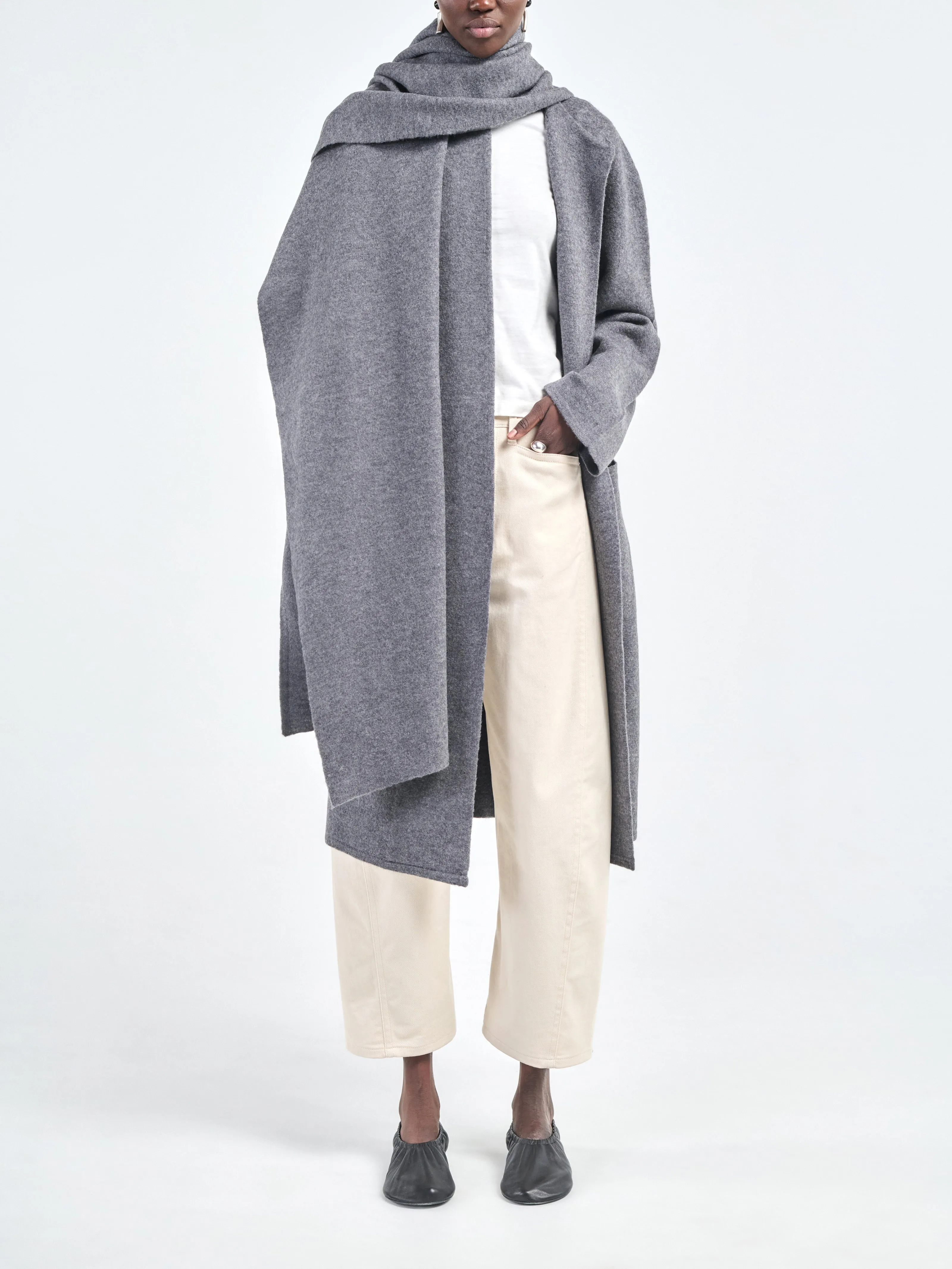 Cloak Sweater Coat in Charcoal sold by MARIA McMANUS product image thumbnail 3