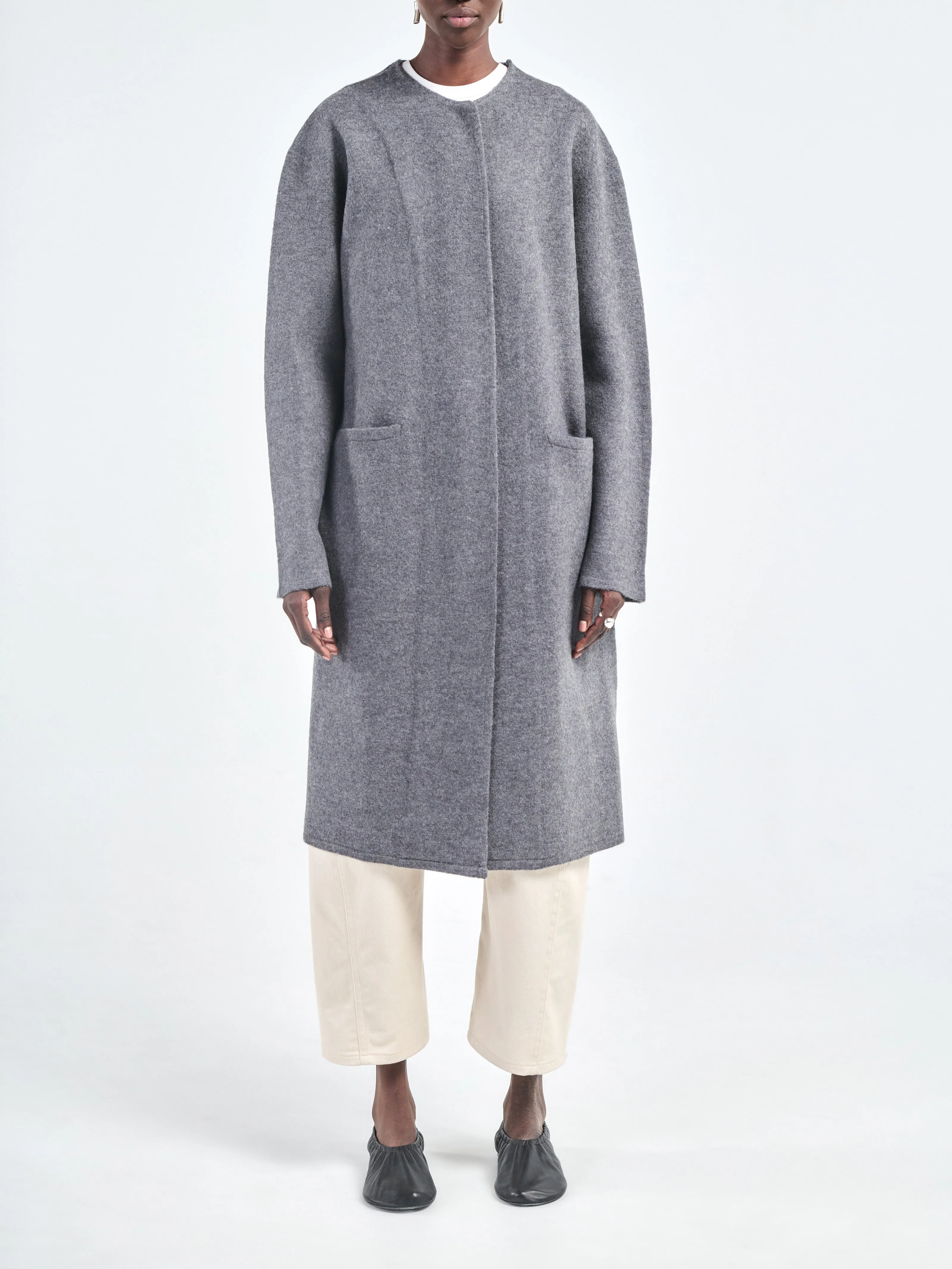 Cloak Sweater Coat in Charcoal sold by MARIA McMANUS product image thumbnail 5