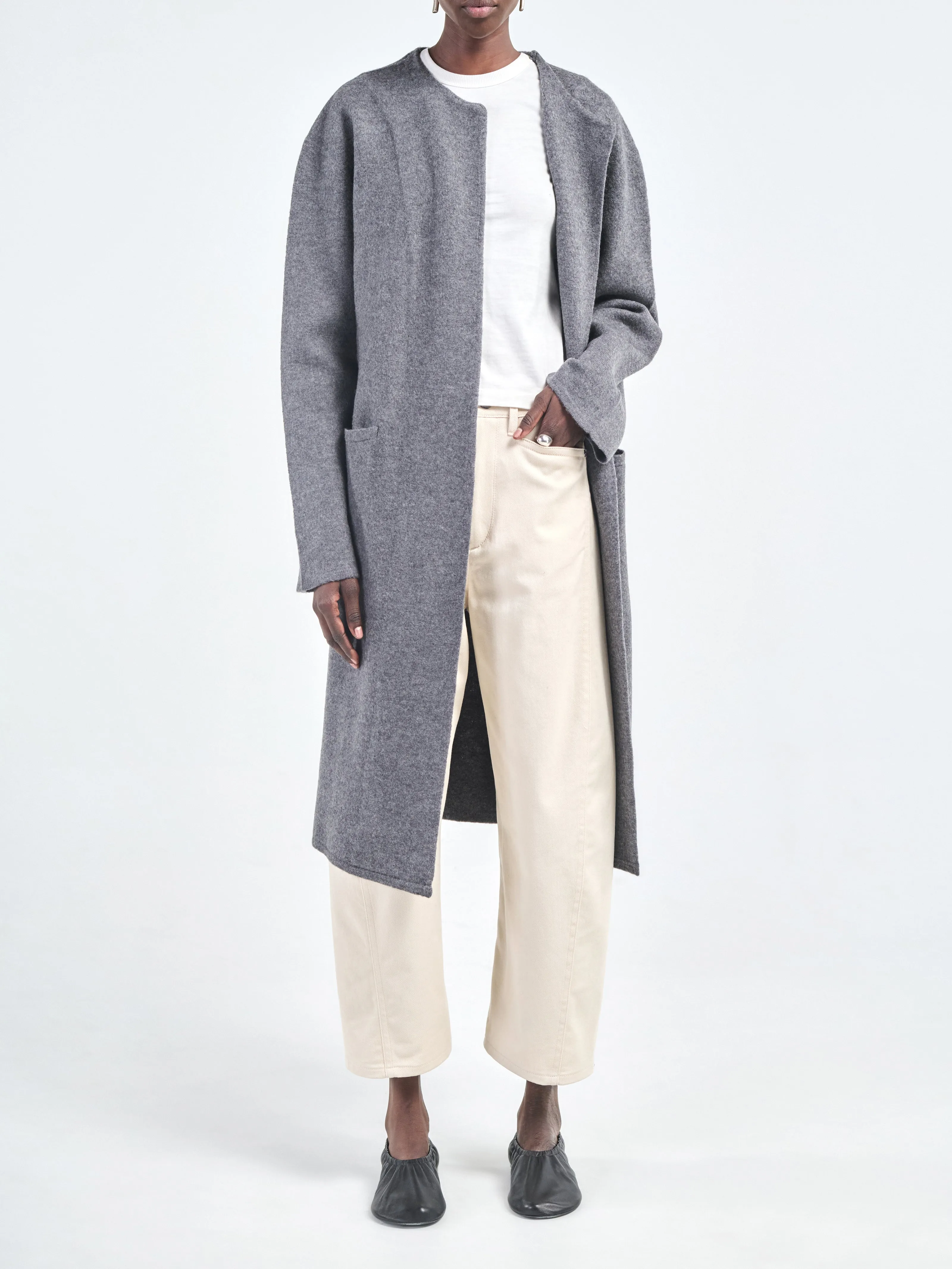 Cloak Sweater Coat in Charcoal sold by MARIA McMANUS product image thumbnail 4