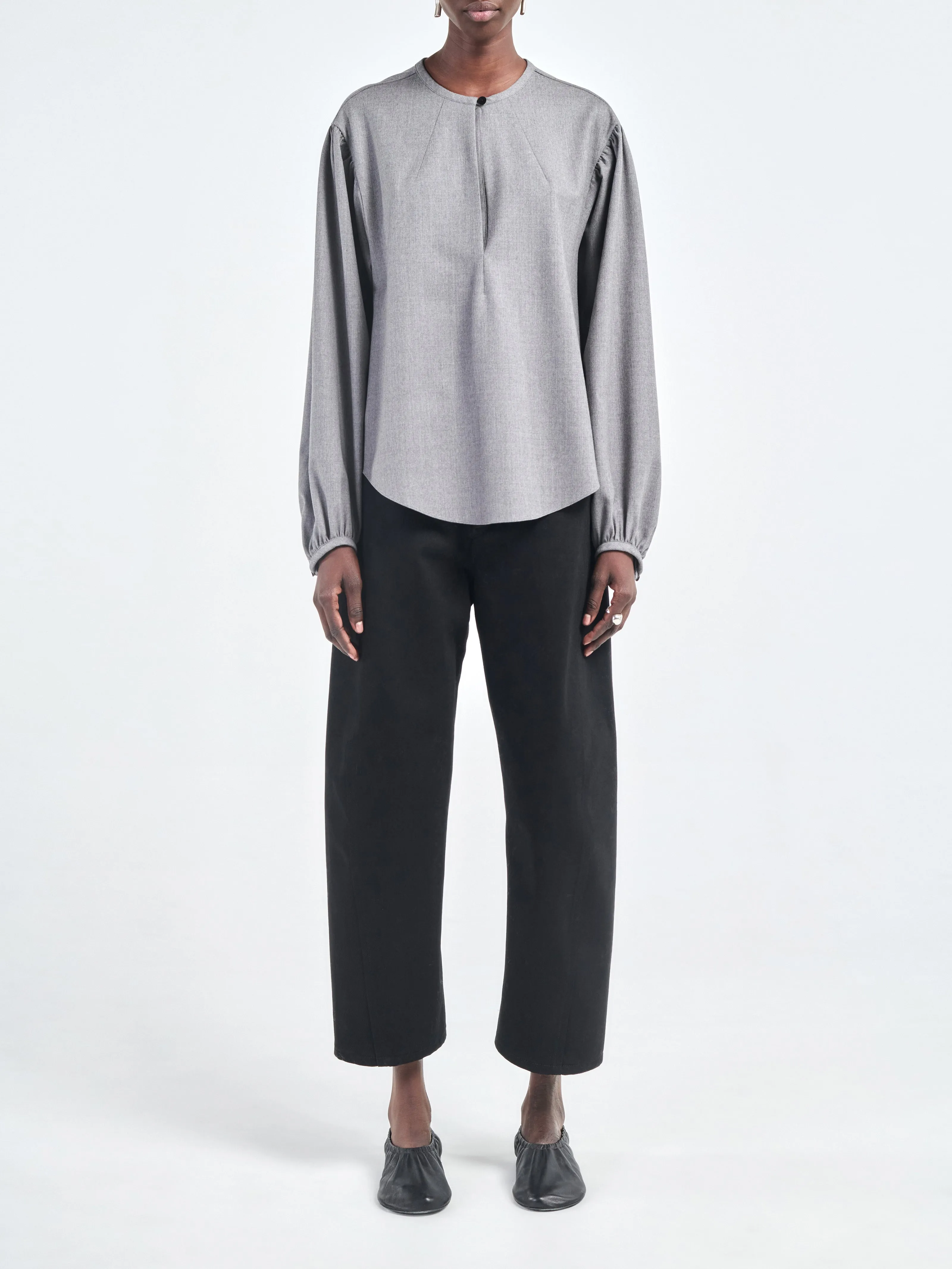 Boho Blouse in Heather Grey sold by MARIA McMANUS product image thumbnail 2