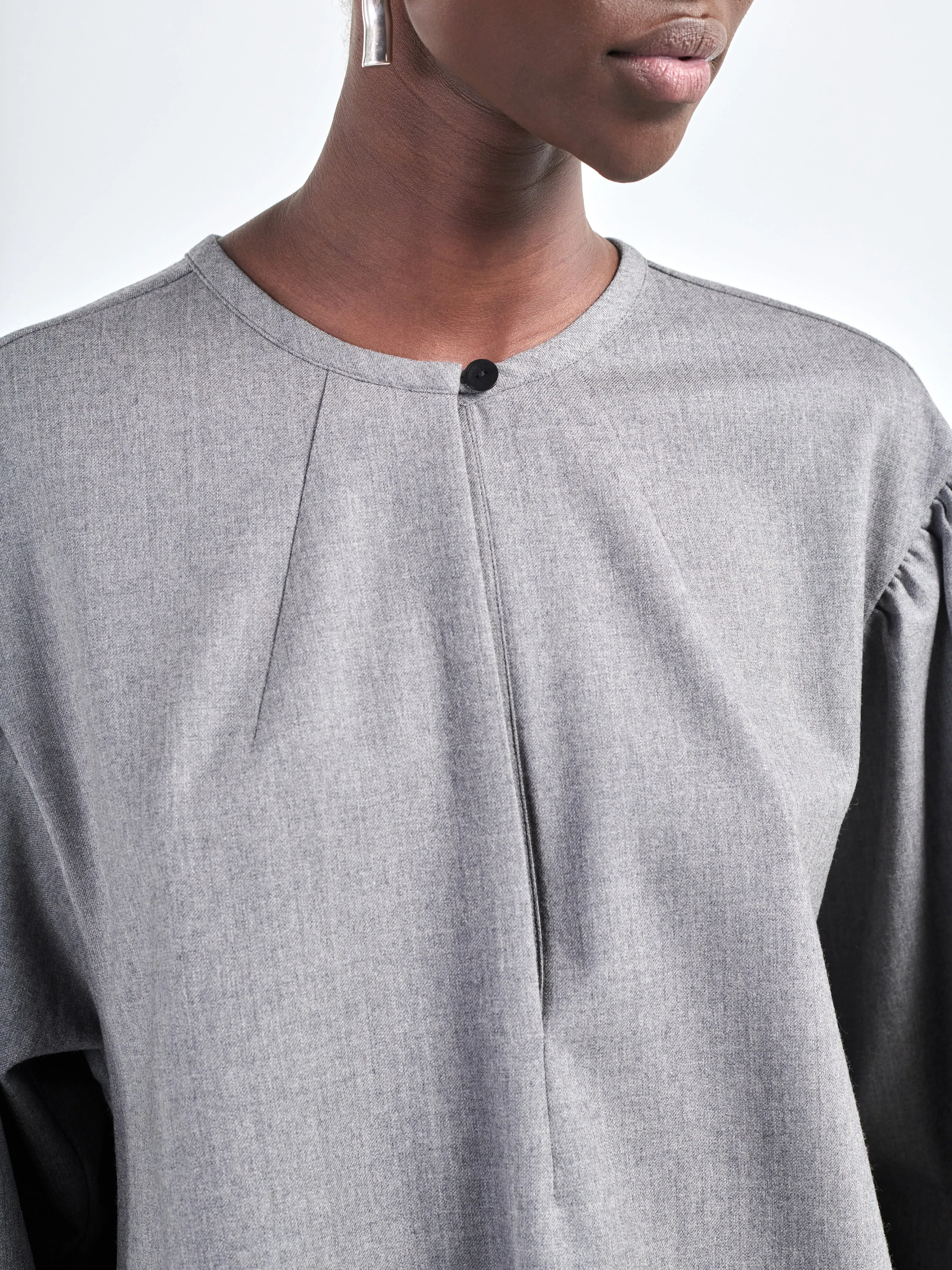 Boho Blouse in Heather Grey sold by MARIA McMANUS product image thumbnail 5