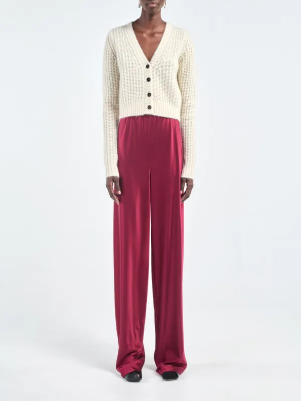 Bias Cut Trouser in Ox Blood sold by MARIA McMANUS