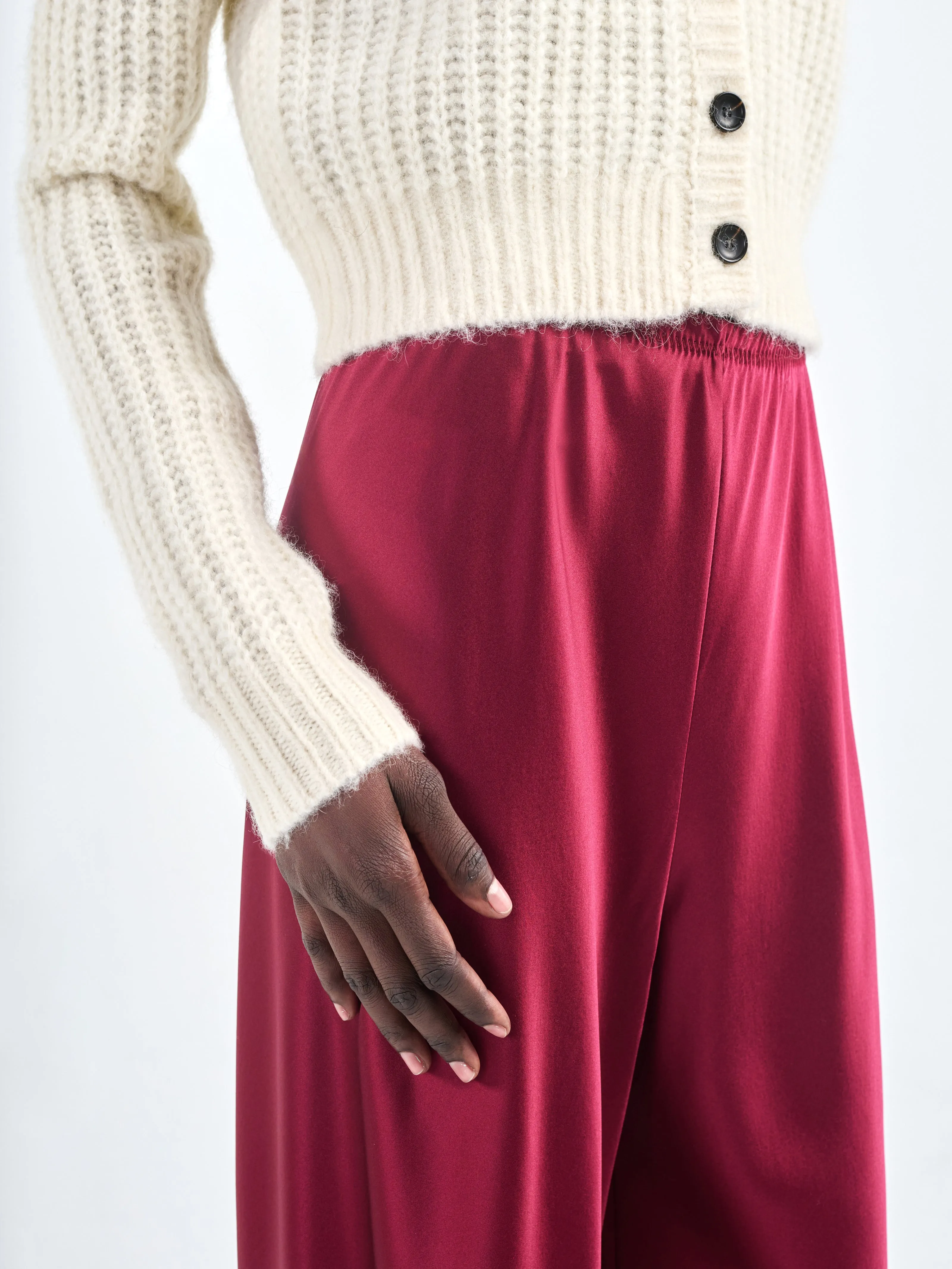 Bias Cut Trouser in Ox Blood sold by MARIA McMANUS product image thumbnail 4