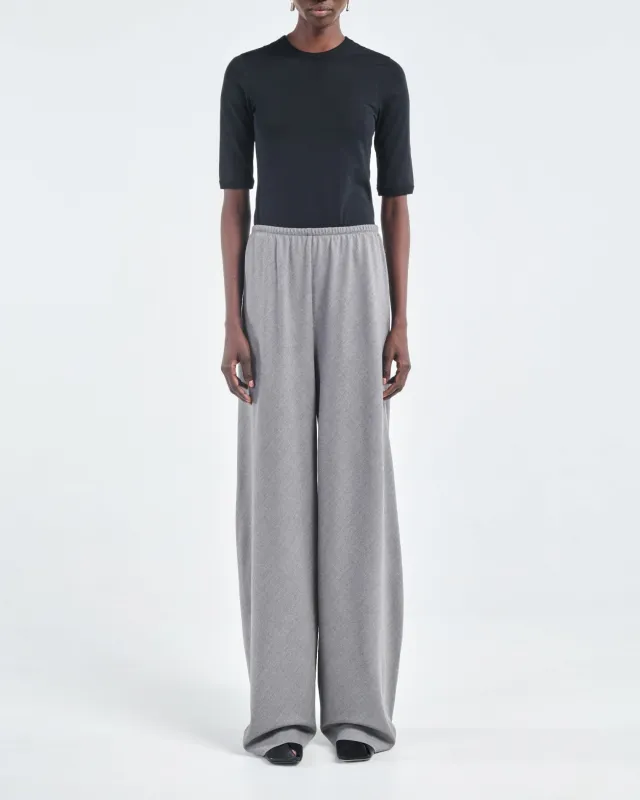 Bias Cut Trouser in Heather Grey sold by MARIA McMANUS