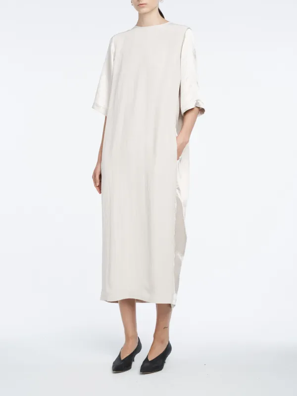 Midi T-Shirt Dress in Champagne sold by MARIA McMANUS