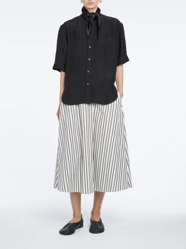 Circle Skirt in Ivory Stripe sold by MARIA McMANUS