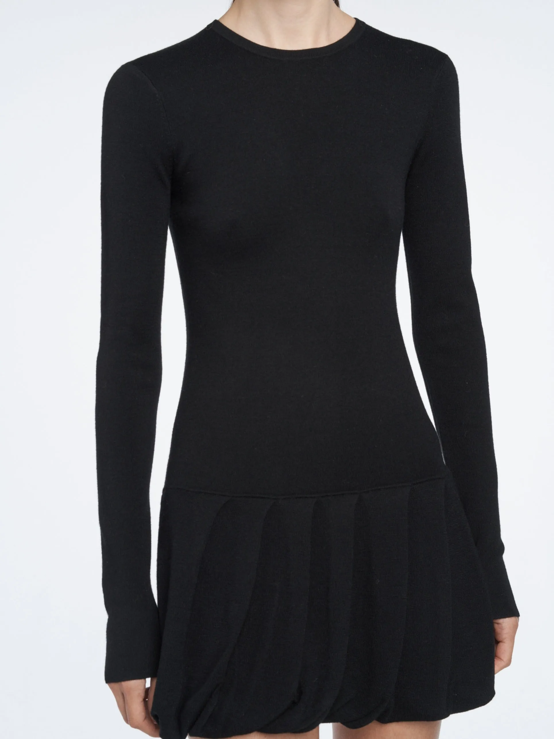Long Sleeve Ruched Dress in Black sold by MARIA McMANUS product image thumbnail 4