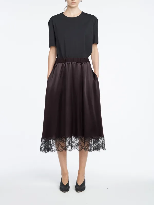 Circle Skirt in Plum sold by MARIA McMANUS