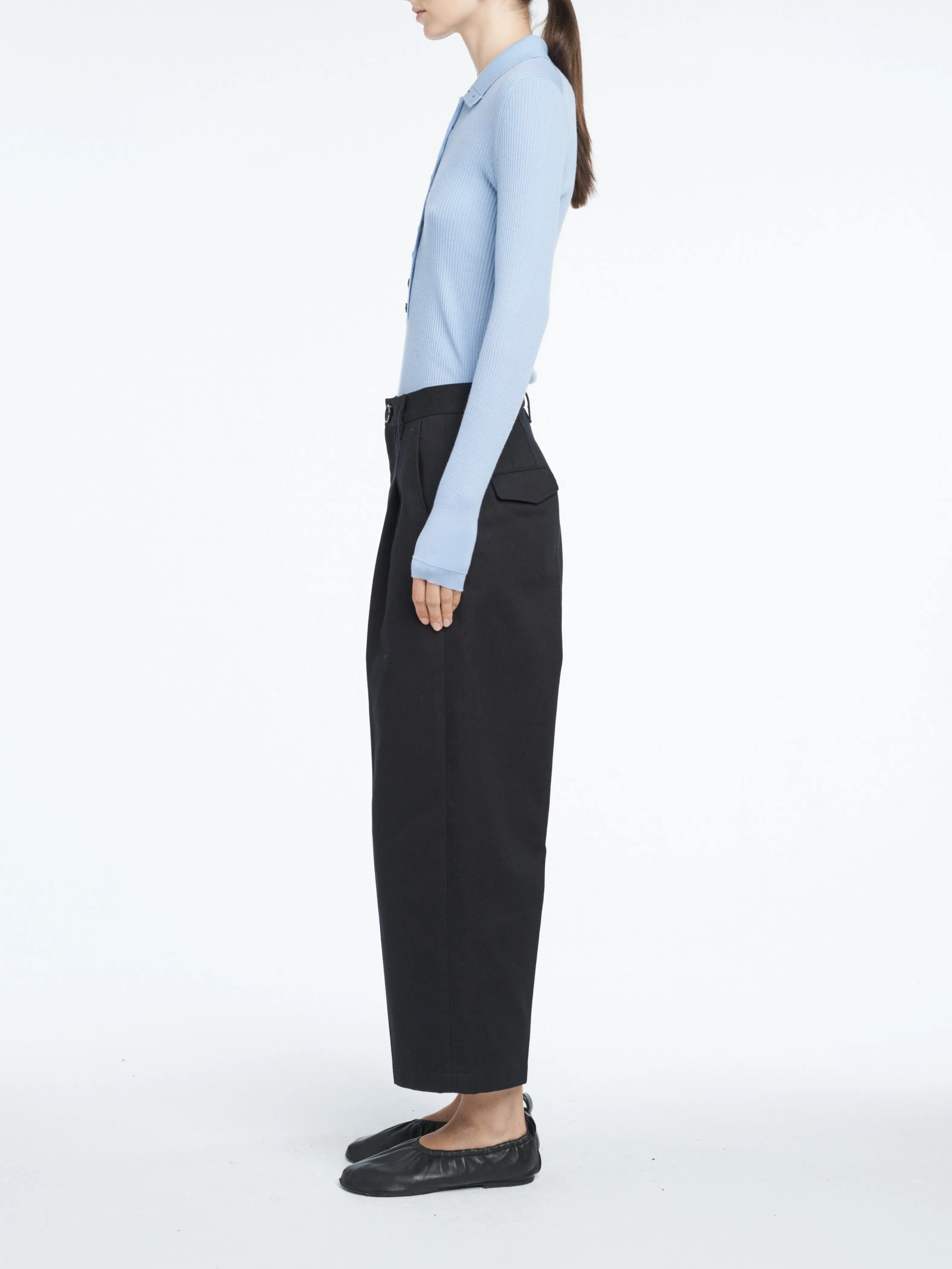 Tiny Button Polo in Sky Blue sold by MARIA McMANUS product image thumbnail 3