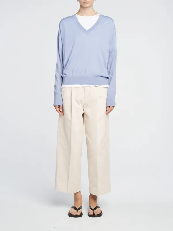 Deep V-Neck in Sky Blue made by MARIA McMANUS