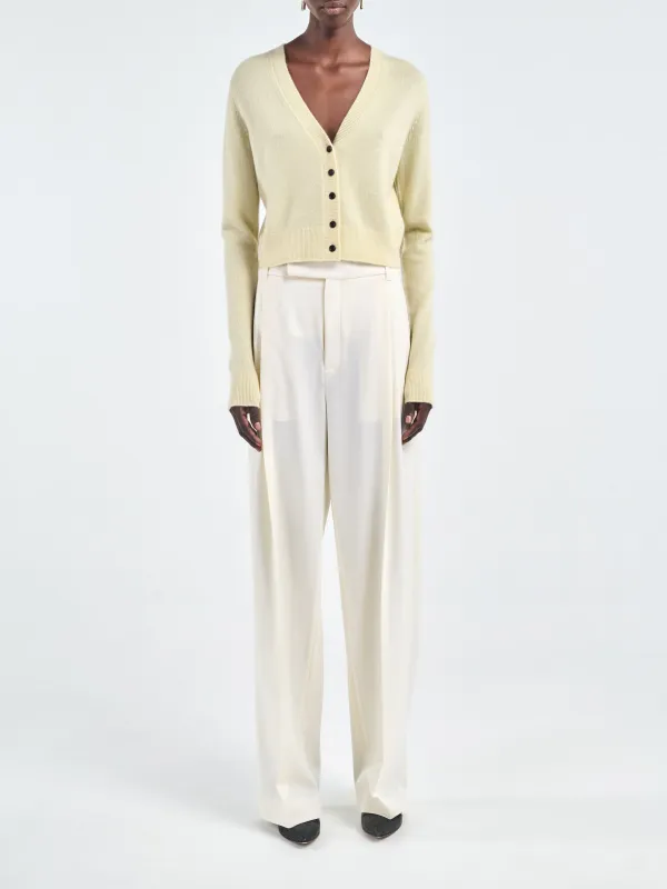 Shrunken V Cardigan in Primrose made by MARIA McMANUS