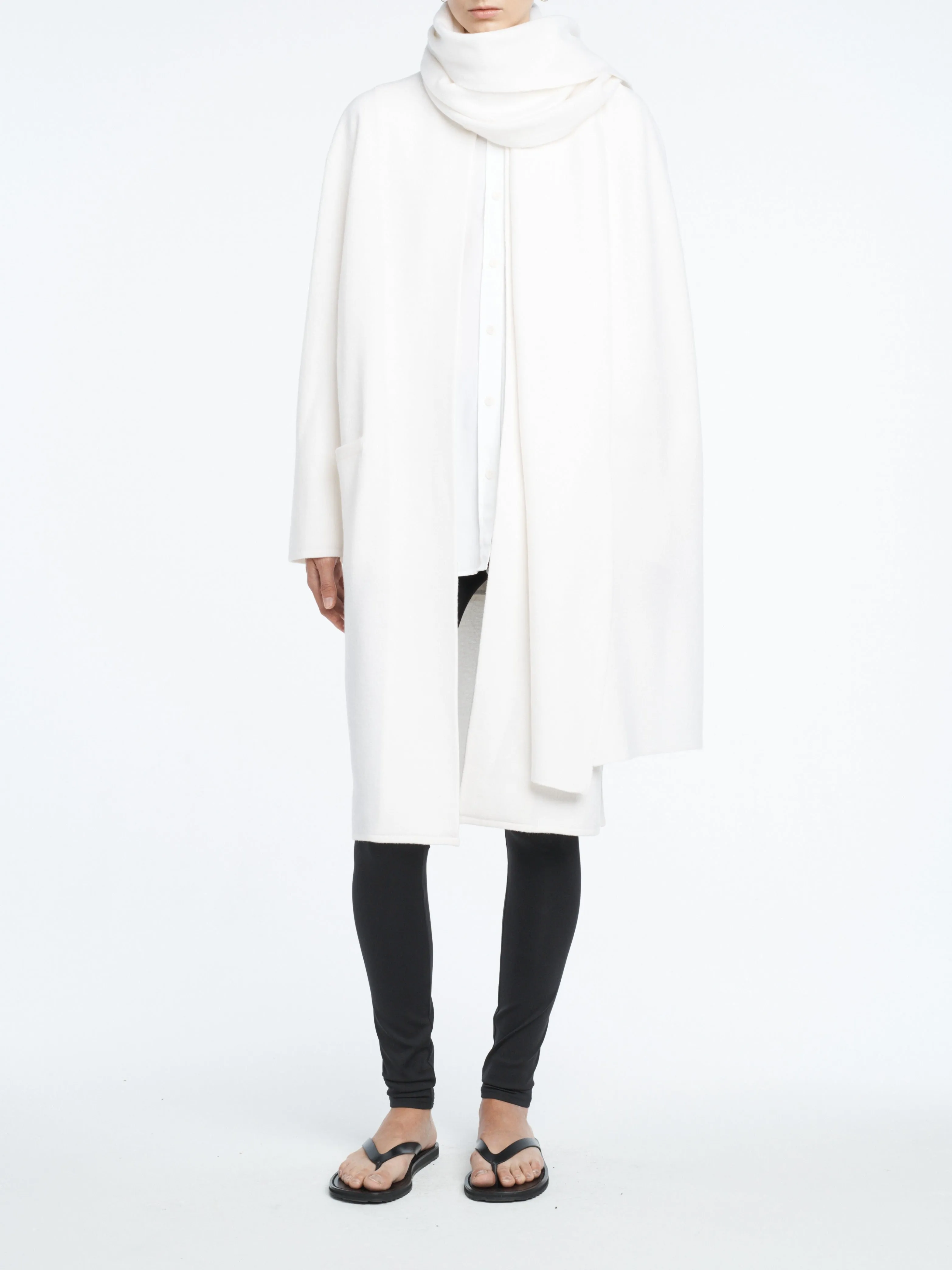 Felted Wrap Coat in Ivory sold by MARIA McMANUS product image thumbnail 2