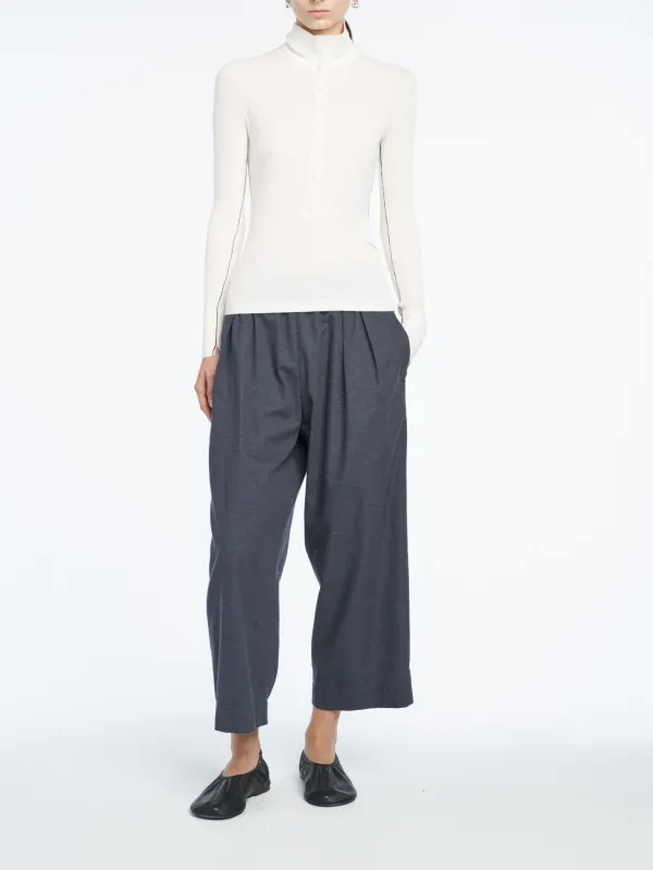 Tiny Button Polo in Ivory sold by MARIA McMANUS