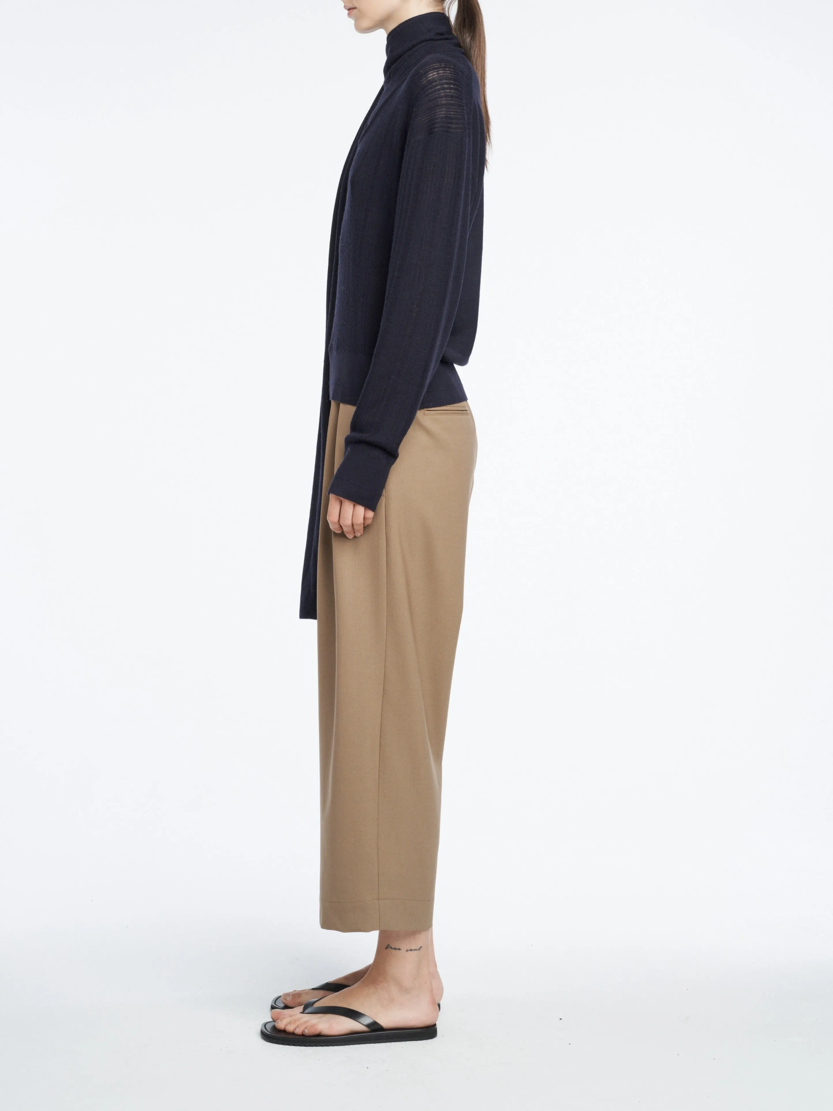 Drop Needle Scarf Sweater in Midnight Navy sold by MARIA McMANUS product image thumbnail 2