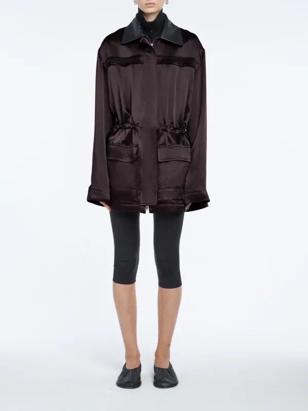 Drawstring Parka in Plum made by MARIA McMANUS