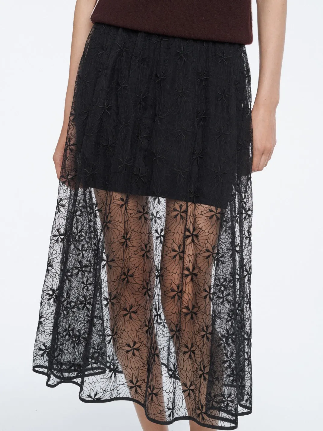 Circle Skirt in Black Lace sold by MARIA McMANUS product image thumbnail 5