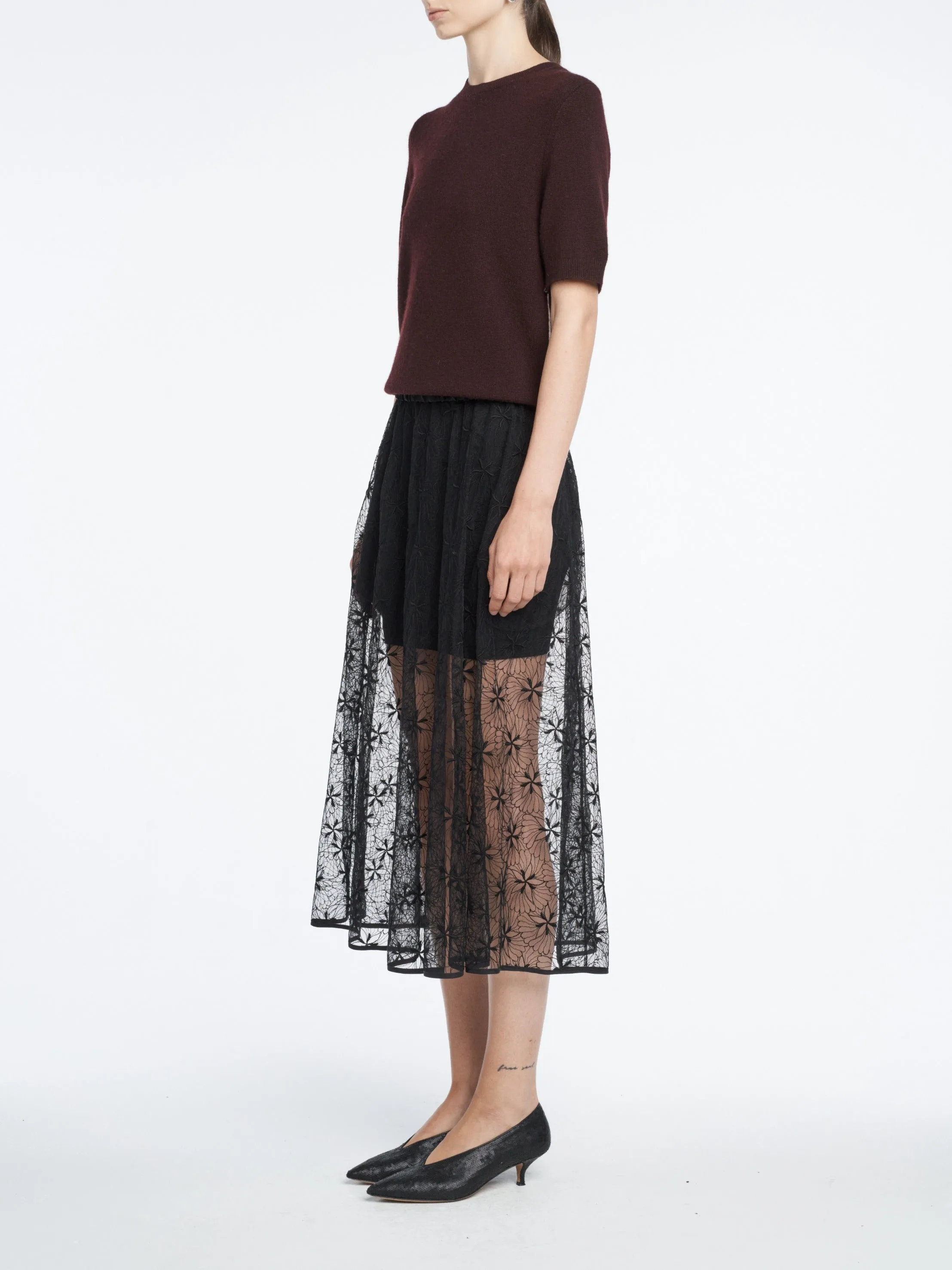 Circle Skirt in Black Lace sold by MARIA McMANUS product image thumbnail 3