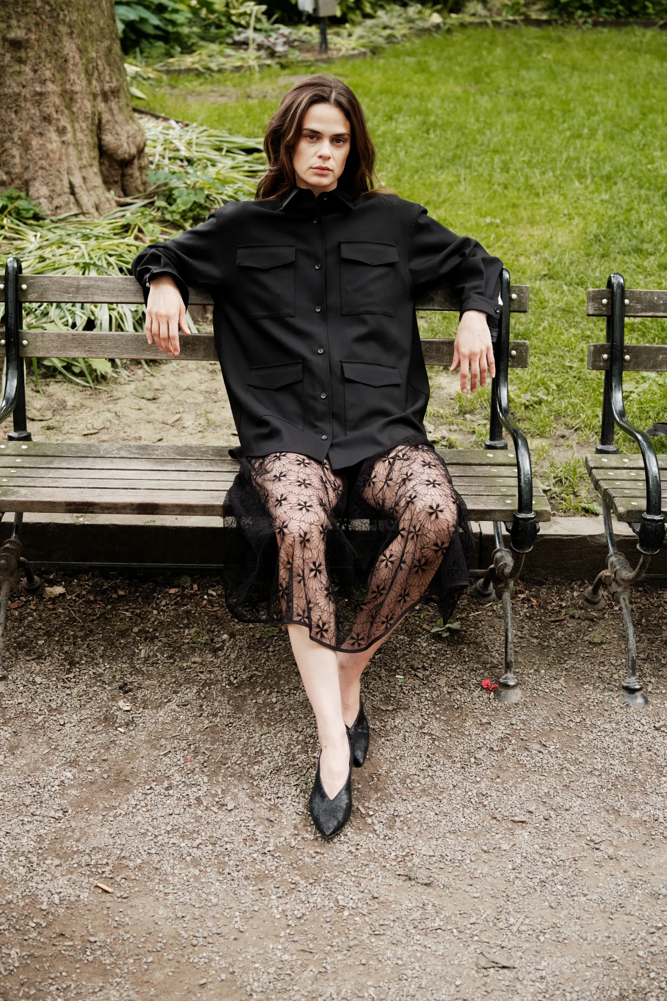 Circle Skirt in Black Lace sold by MARIA McMANUS product image thumbnail 2