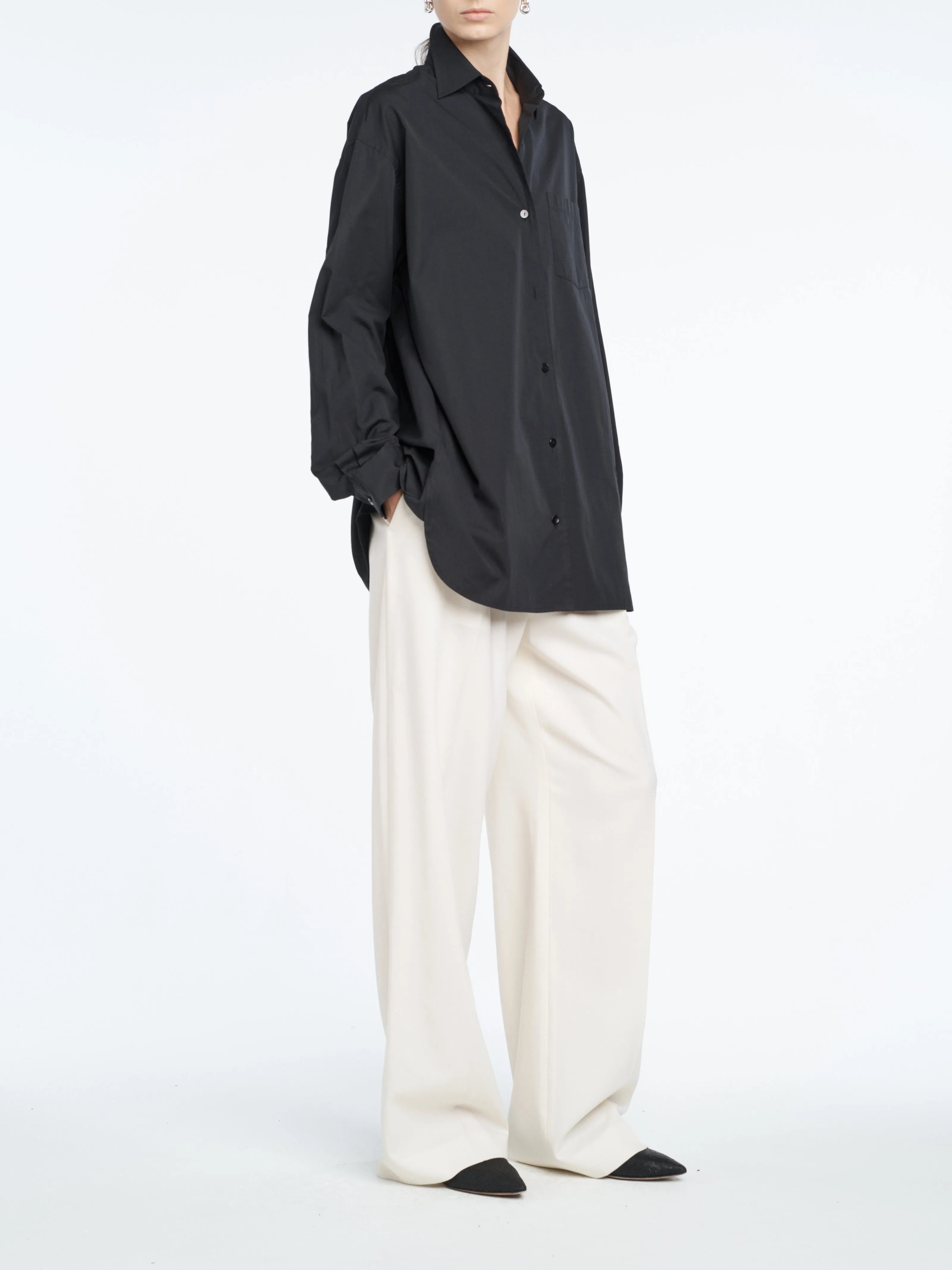 Pleat Front Trouser in Ivory sold by MARIA McMANUS product image thumbnail 2