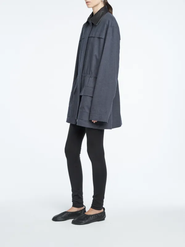 Drawstring Parka in Brushed Navy sold by MARIA McMANUS