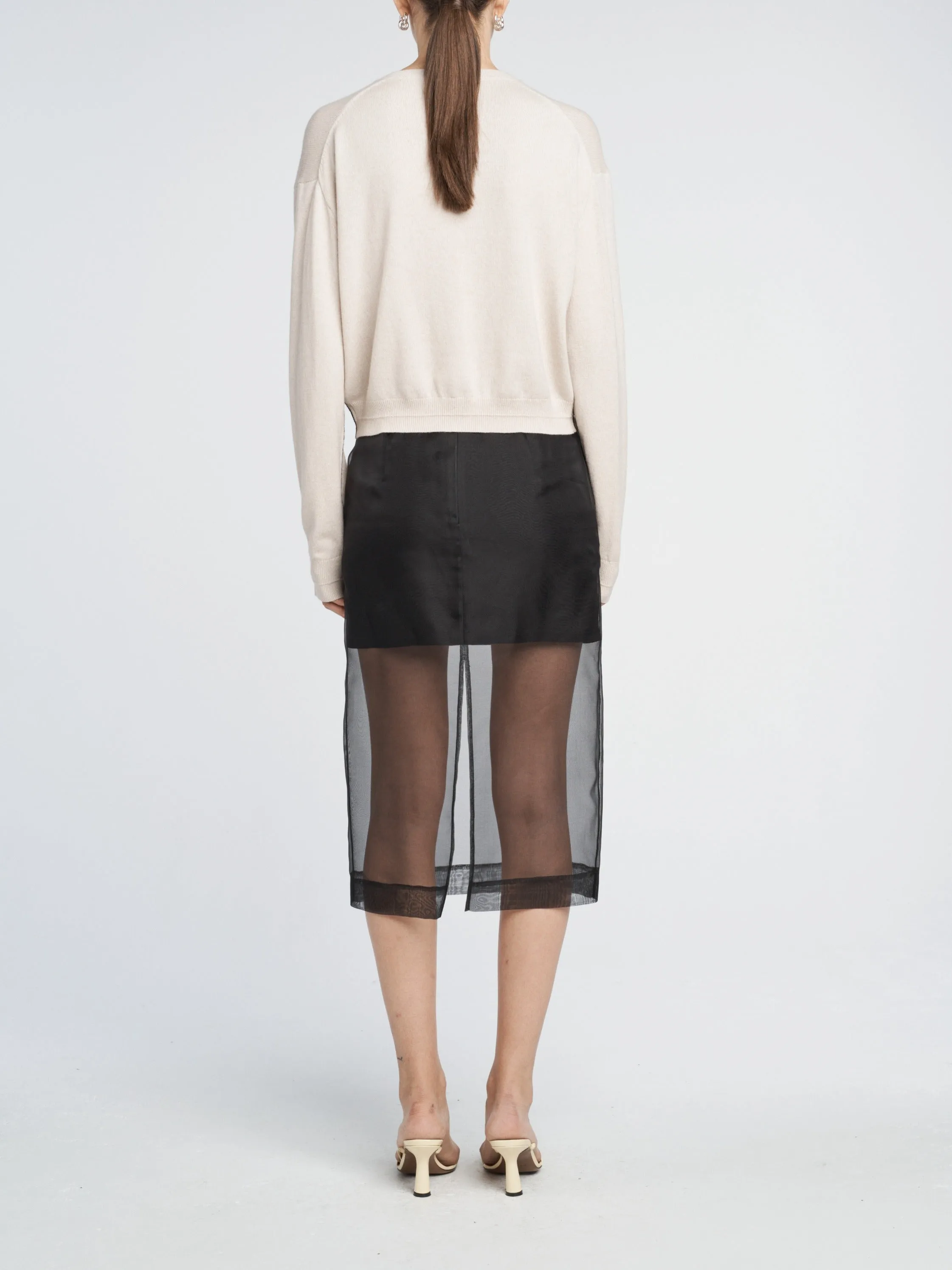 Drop Shoulder Cardigan in Ivory sold by MARIA McMANUS product image thumbnail 3