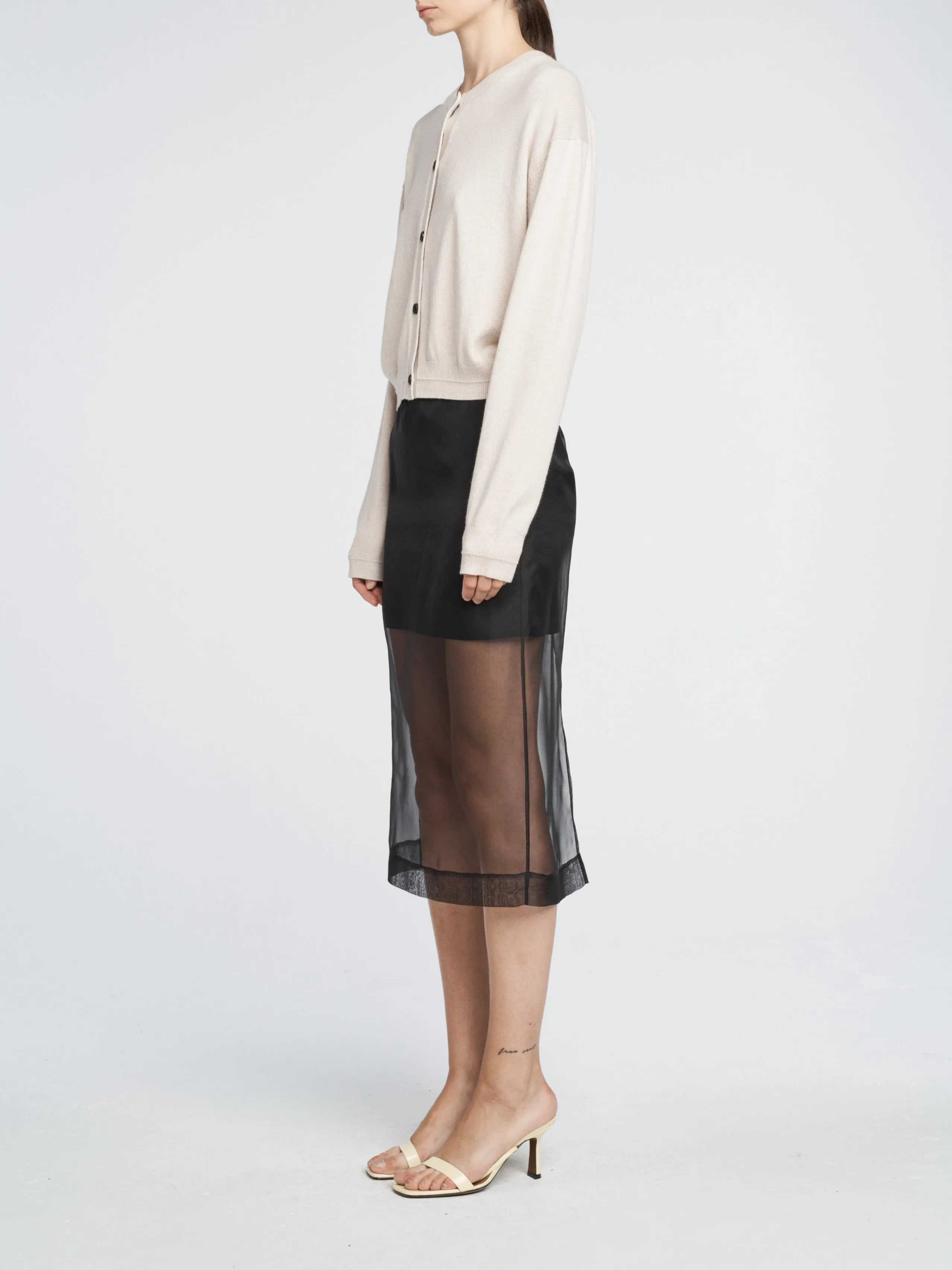 Drop Shoulder Cardigan in Ivory sold by MARIA McMANUS product image thumbnail 2