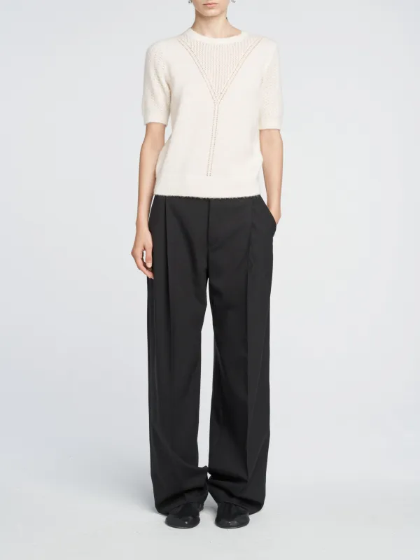 Honeycomb T-Shirt in Ivory made by MARIA McMANUS