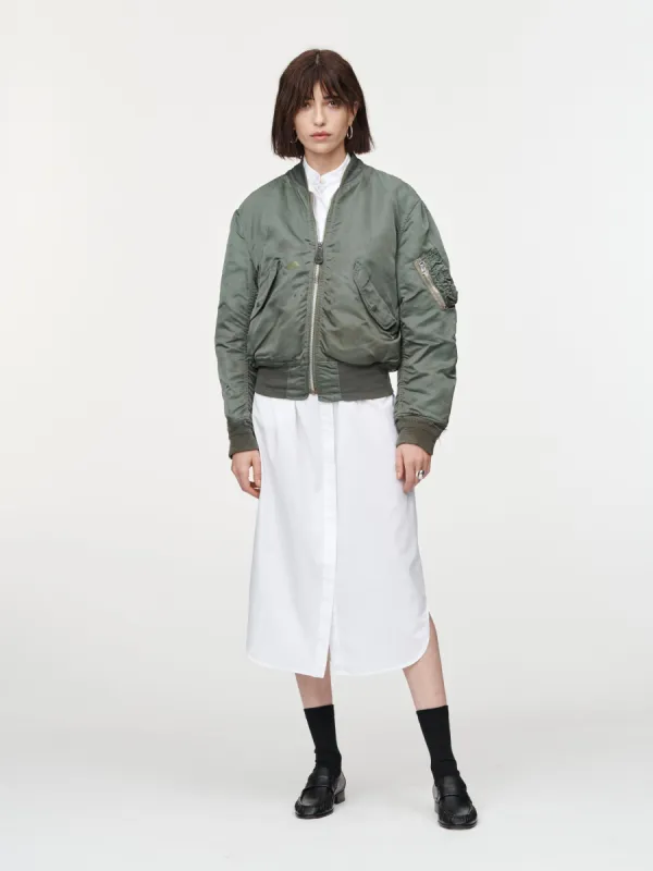 Vintage Bomber Jacket in Army Green made by MARIA McMANUS