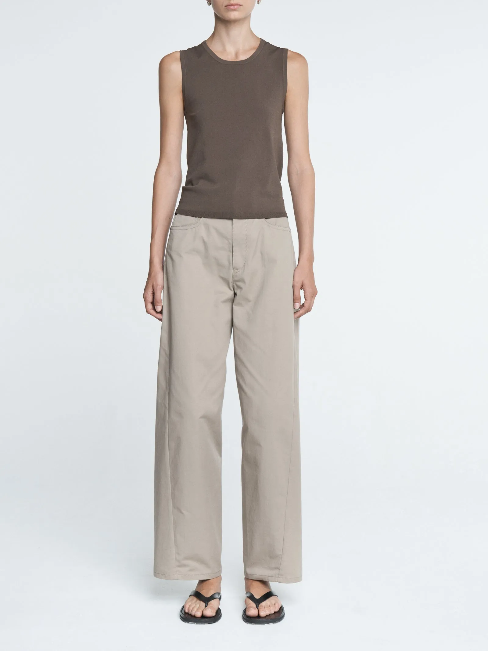 Double Keyhole Top in Taupe sold by MARIA McMANUS product image thumbnail 3