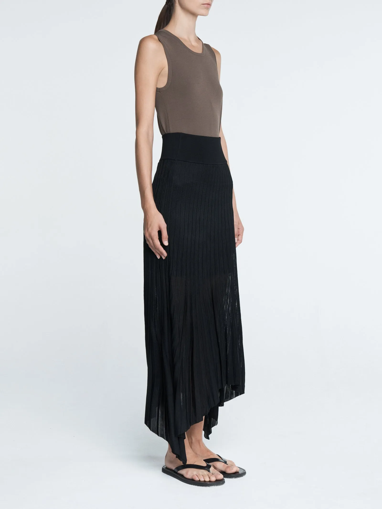Sheer Pleat Skirt in Black sold by MARIA McMANUS product image thumbnail 3