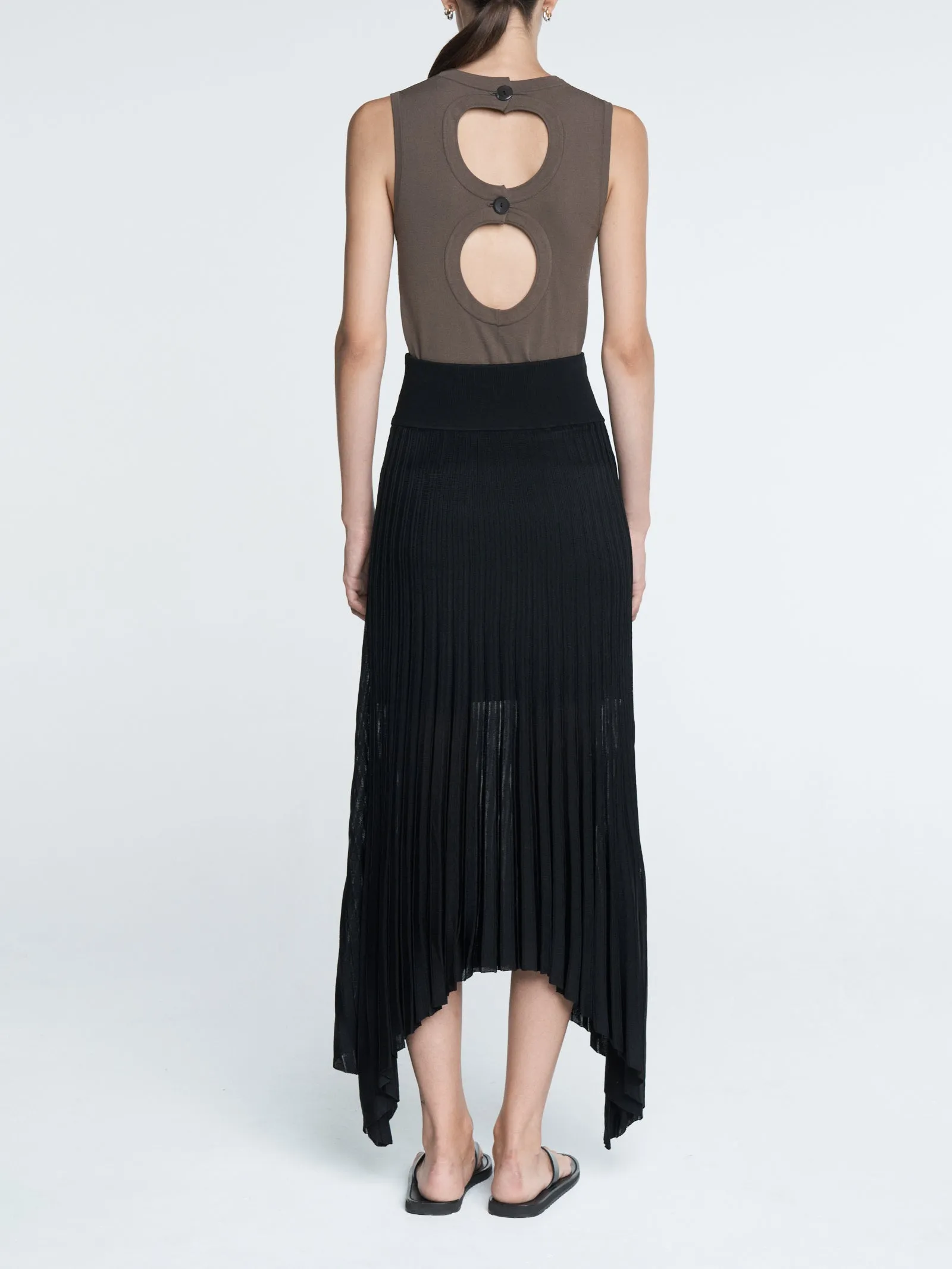 Sheer Pleat Skirt in Black sold by MARIA McMANUS product image thumbnail 4