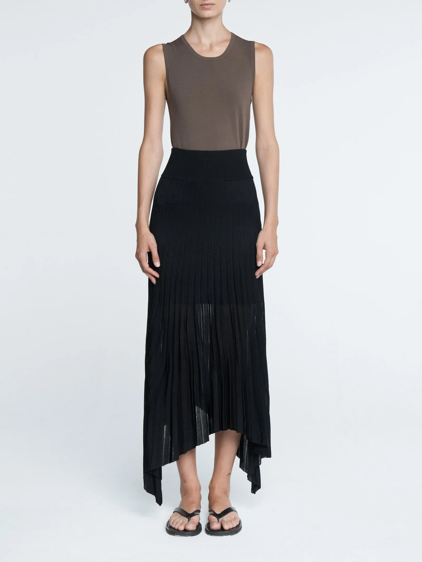 Sheer Pleat Skirt in Black sold by MARIA McMANUS product image thumbnail 2