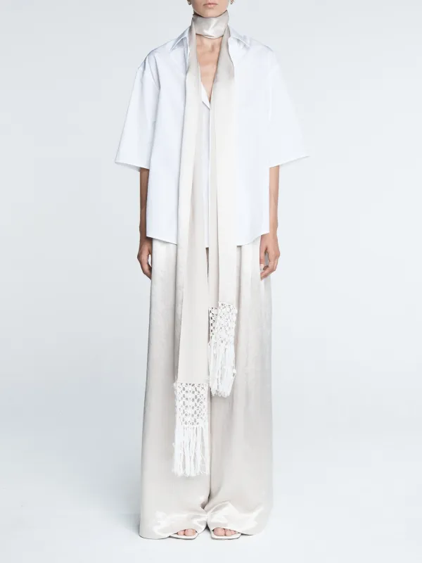 Macramé Opera Scarf in Champagne made by MARIA McMANUS